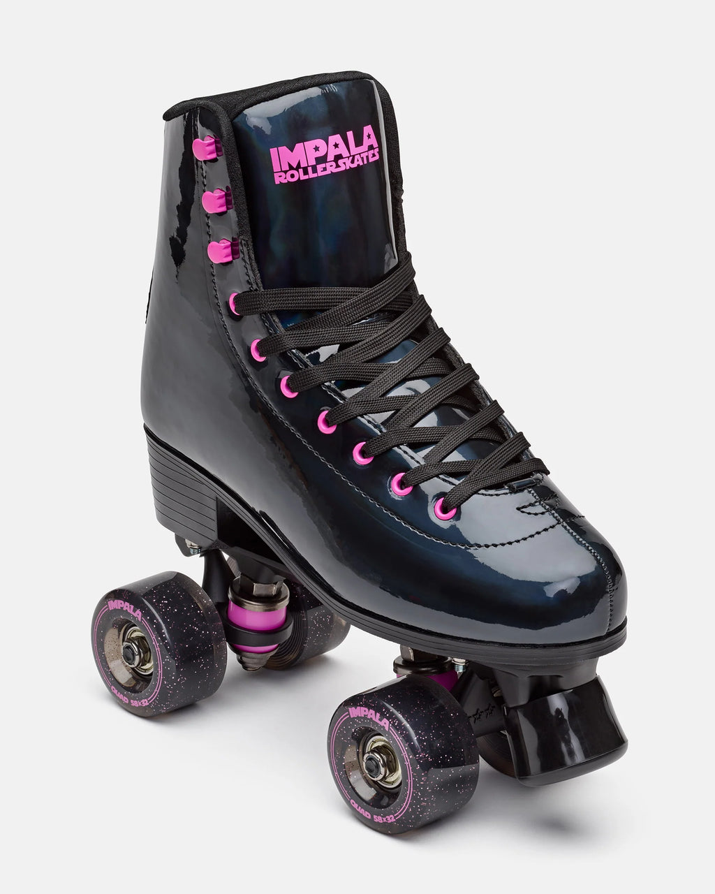 Impala Roller Skates - BLACK HOLOGRAPHIC - Pigeon's Roller Skate Shop