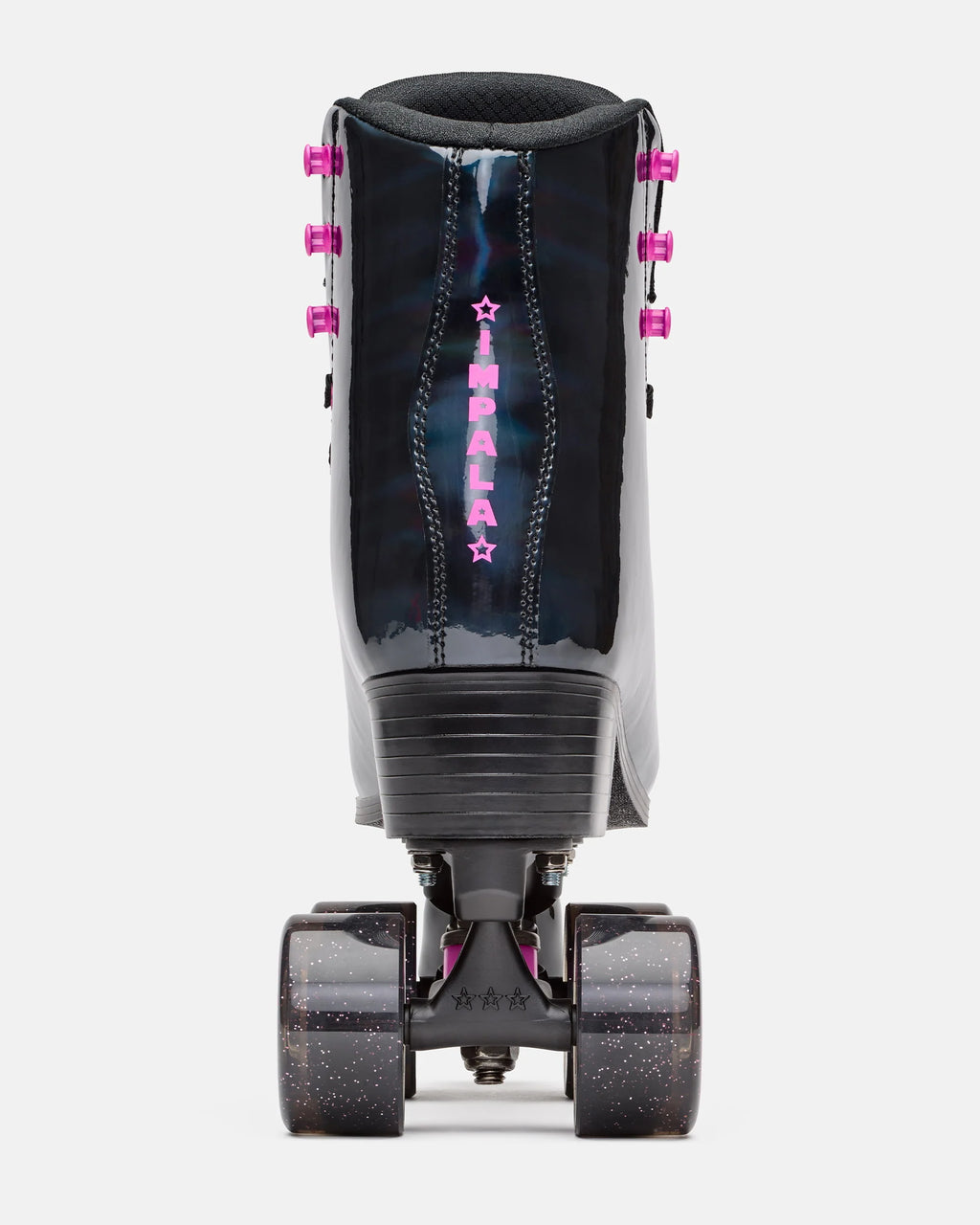 Impala Roller Skates - BLACK HOLOGRAPHIC - Pigeon's Roller Skate Shop