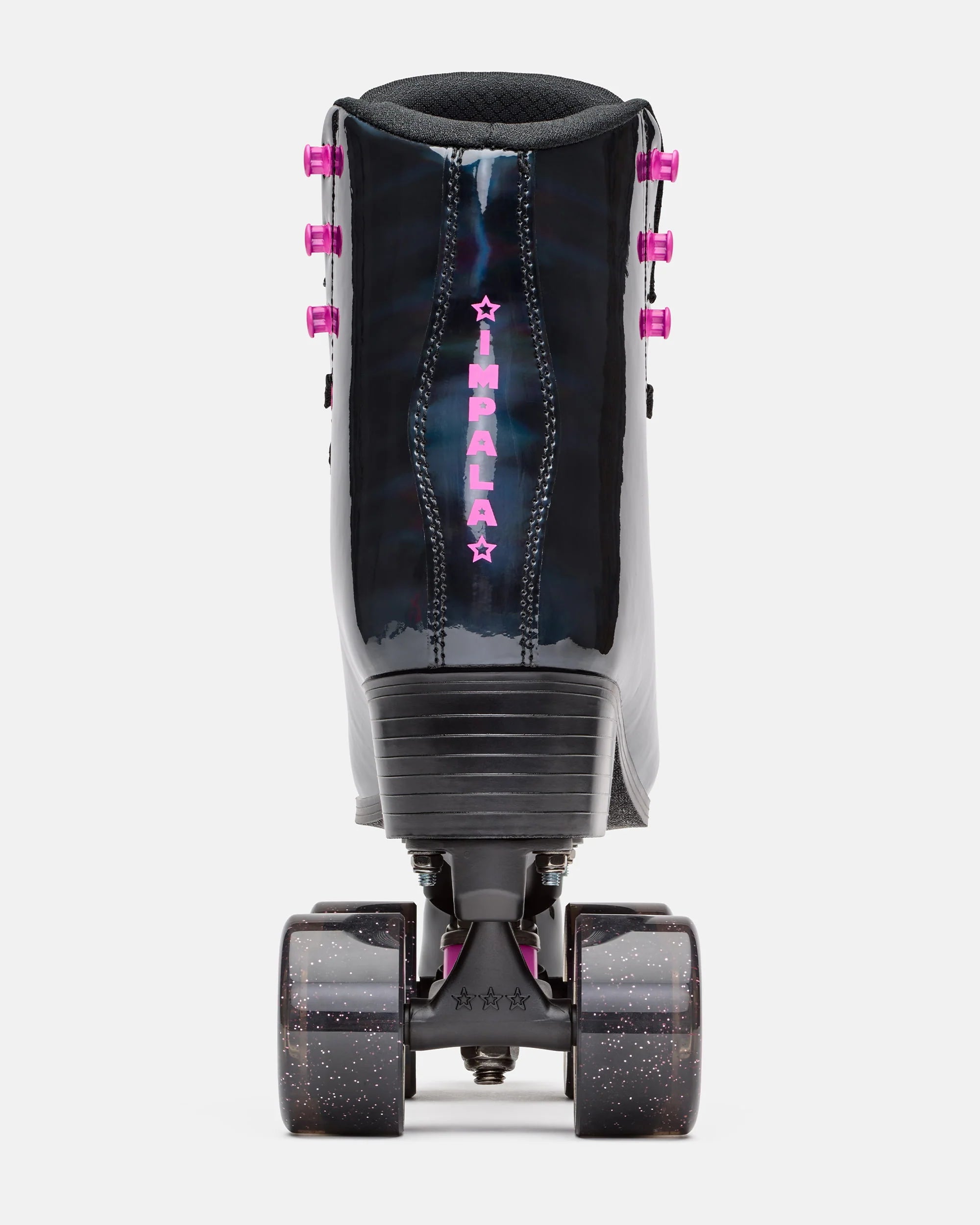 Impala Roller Skates - BLACK HOLOGRAPHIC - Pigeon's Roller Skate Shop