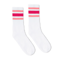 SOCCO Crew Length Socks - PINK SHADES - Pigeon's Roller Skate Shop