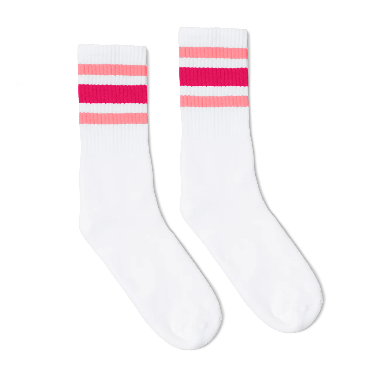 SOCCO Crew Length Socks - PINK SHADES - Pigeon's Roller Skate Shop