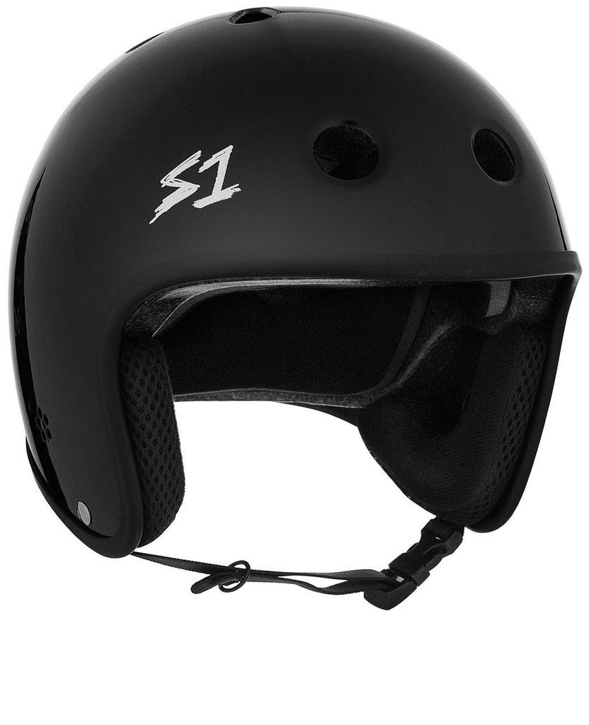 S1 Retro Lifer Helmet - Black Gloss - Pigeon's Roller Skate Shop