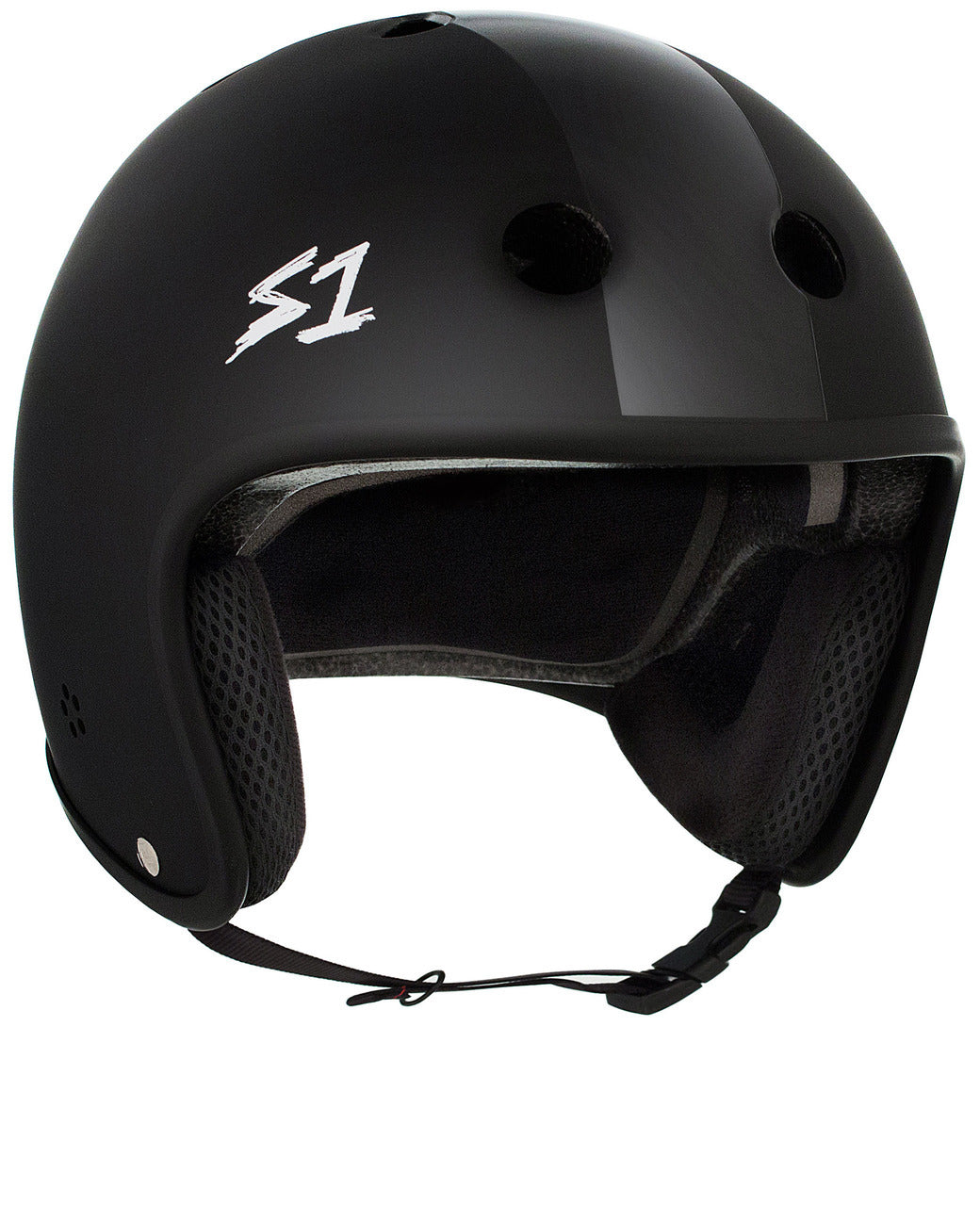 S1 Retro Lifer Helmet - Black Matte w/ Black Stripes - Pigeon's Roller Skate Shop