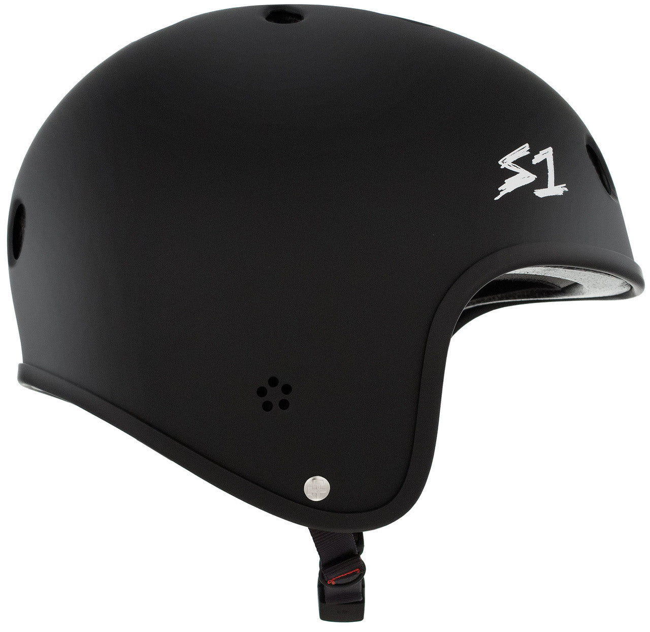 S1 Retro Lifer Helmet - Black Matte w/ Black Stripes - Pigeon's Roller Skate Shop