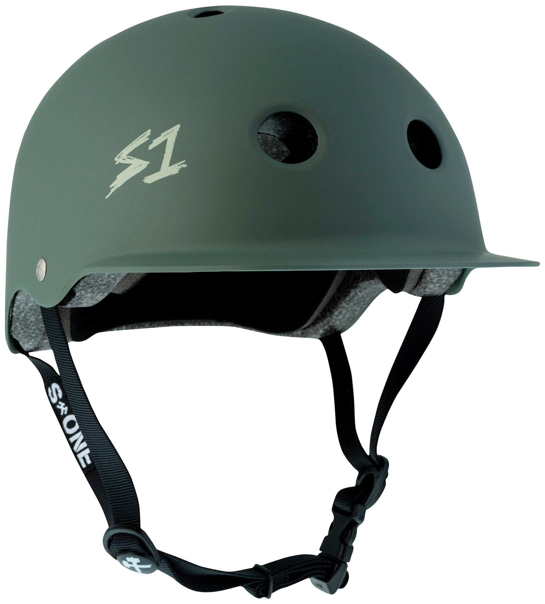 S1 Lifer Brim Helmet - AMBUSH GREEN MATTE - Pigeon's Roller Skate Shop