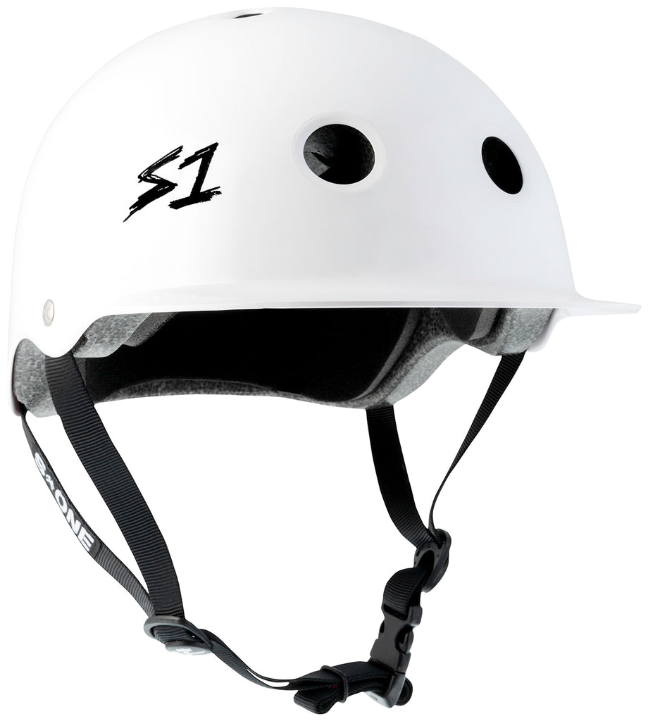 S1 Lifer Brim Helmet - WHITE GLOSS