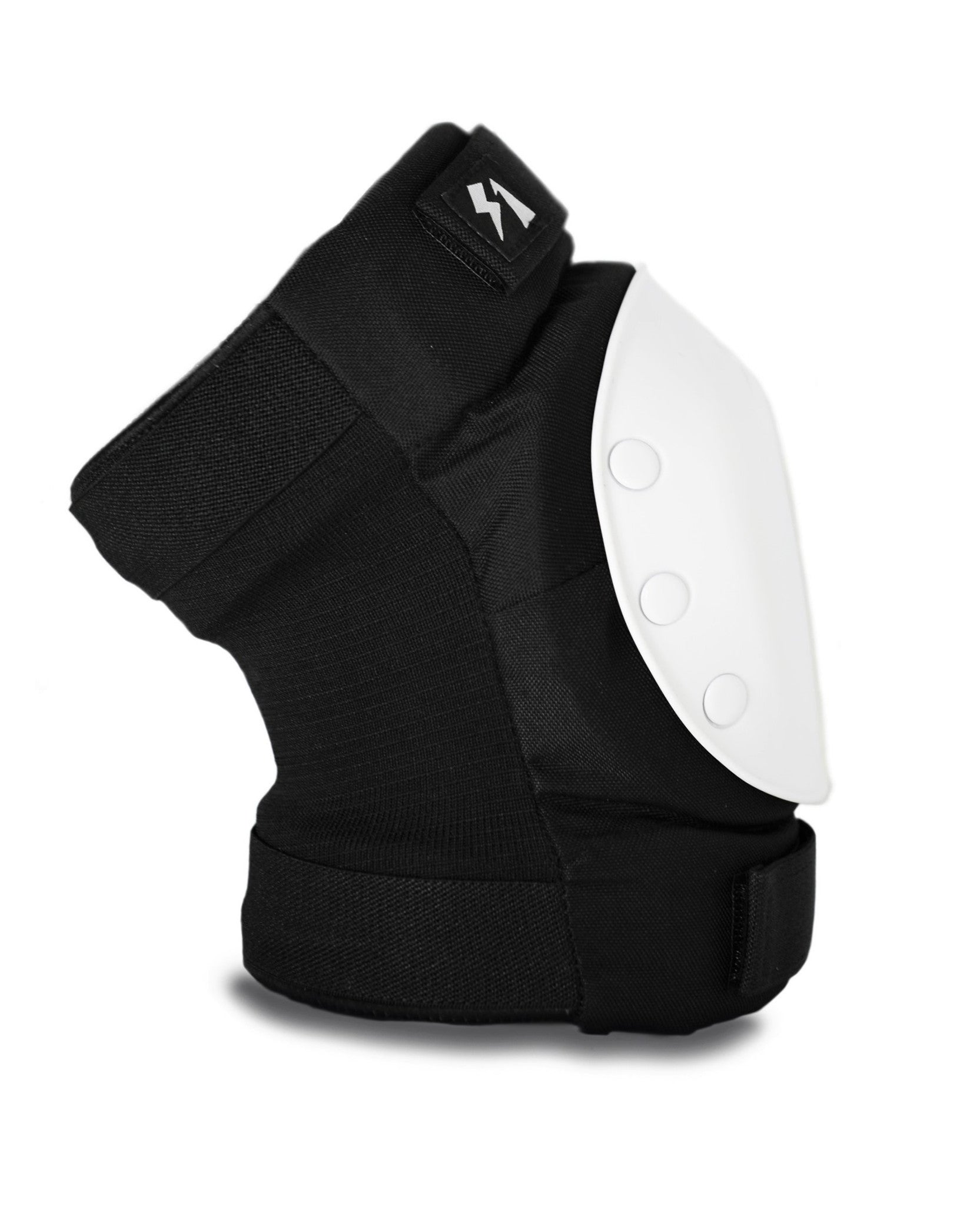 S-One Pad Set - BLACK W/ WHITE CAPS - Pigeon's Roller Skate Shop