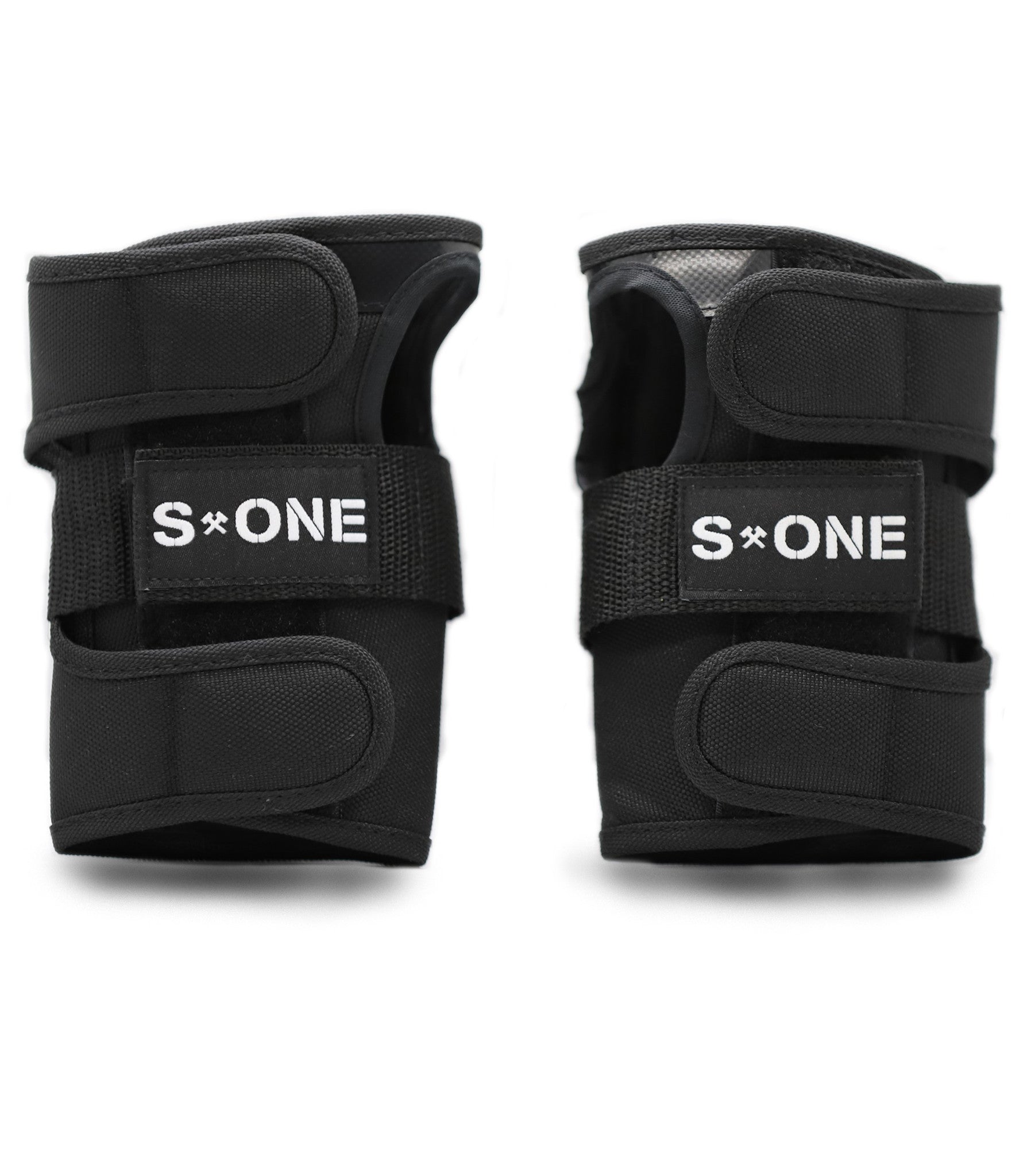 S-One Pad Set - BLACK W/ WHITE CAPS - Pigeon's Roller Skate Shop