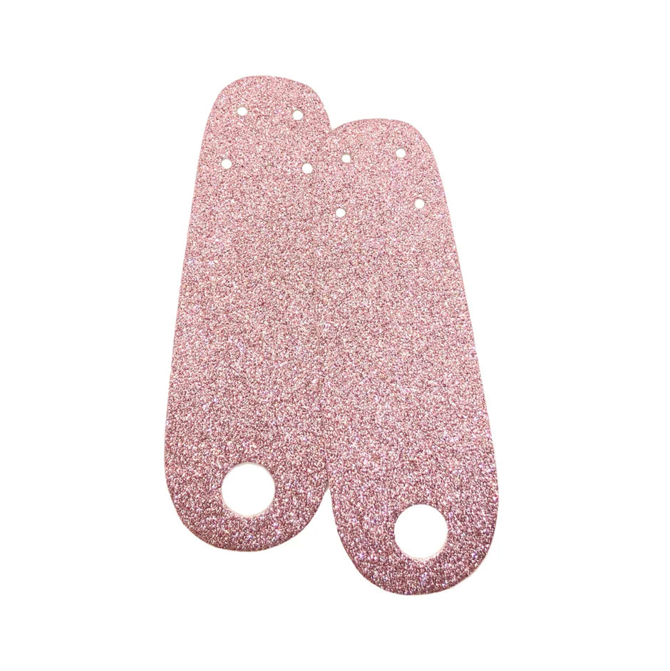 Toe Straps - PINK GLITTER - Pigeon's Roller Skate Shop