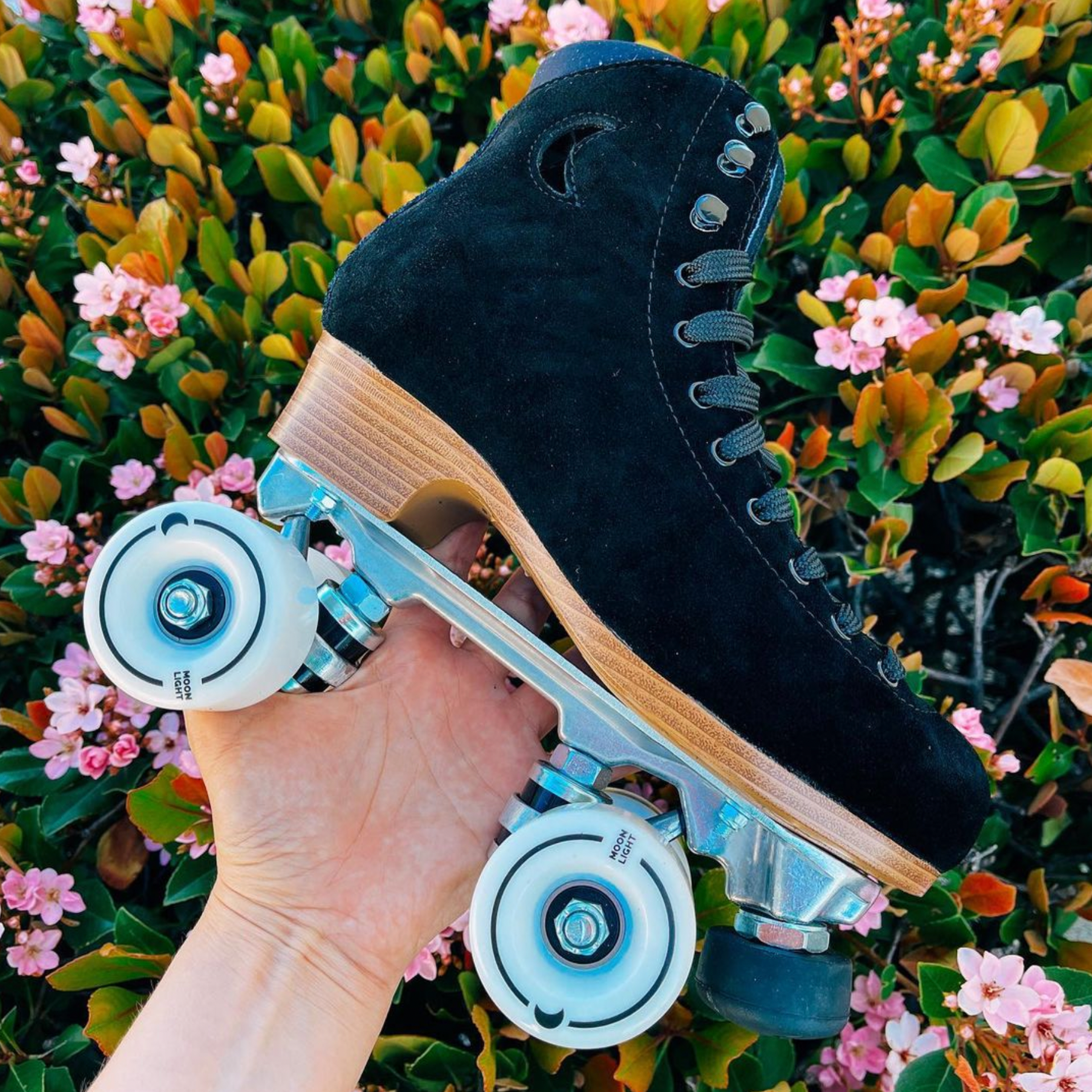 Moonlight Roller Skates - BLACK Kids 3 - Pigeon's Roller Skate Shop