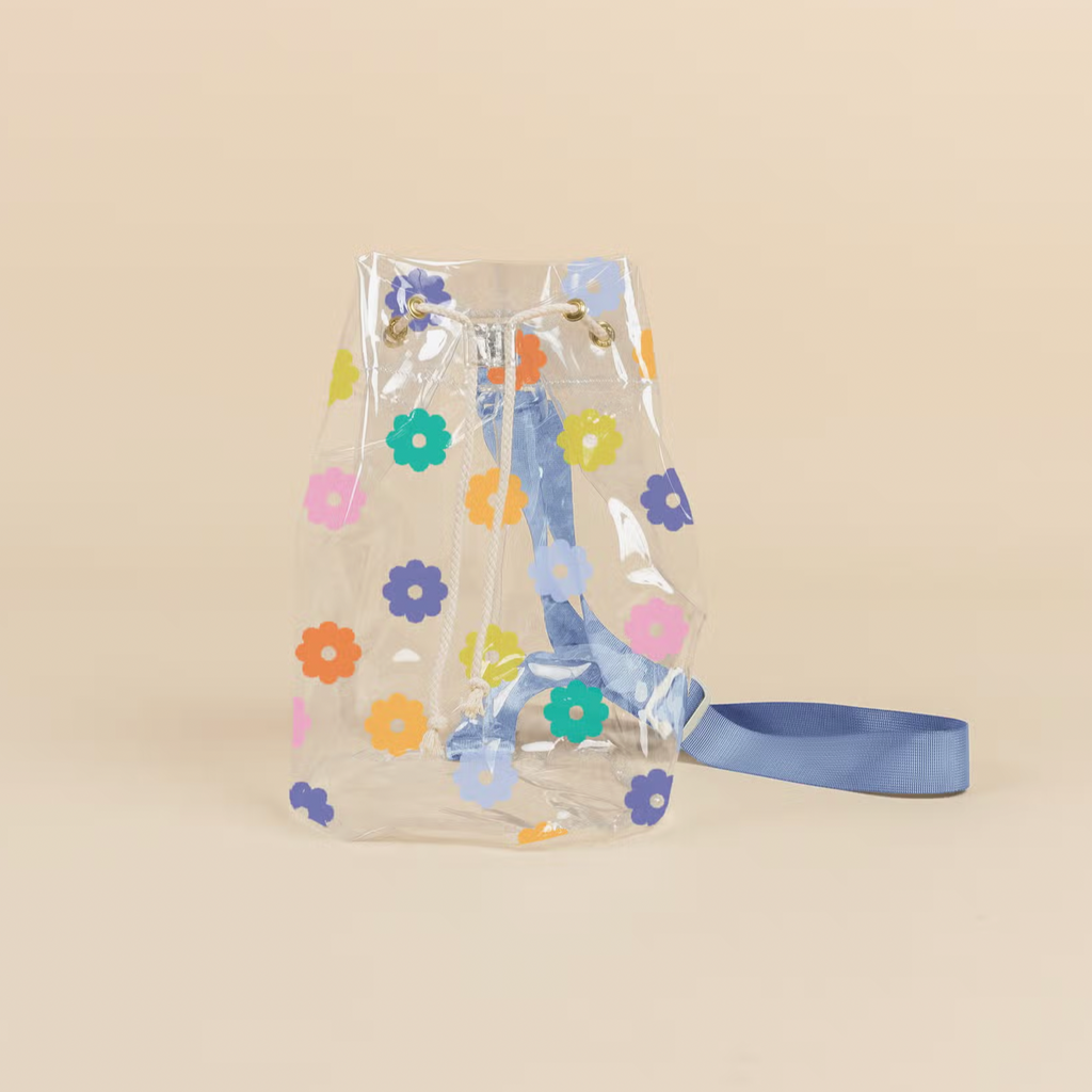 Talking Out Of Turn Bucket Bag - CLEAR DAISY