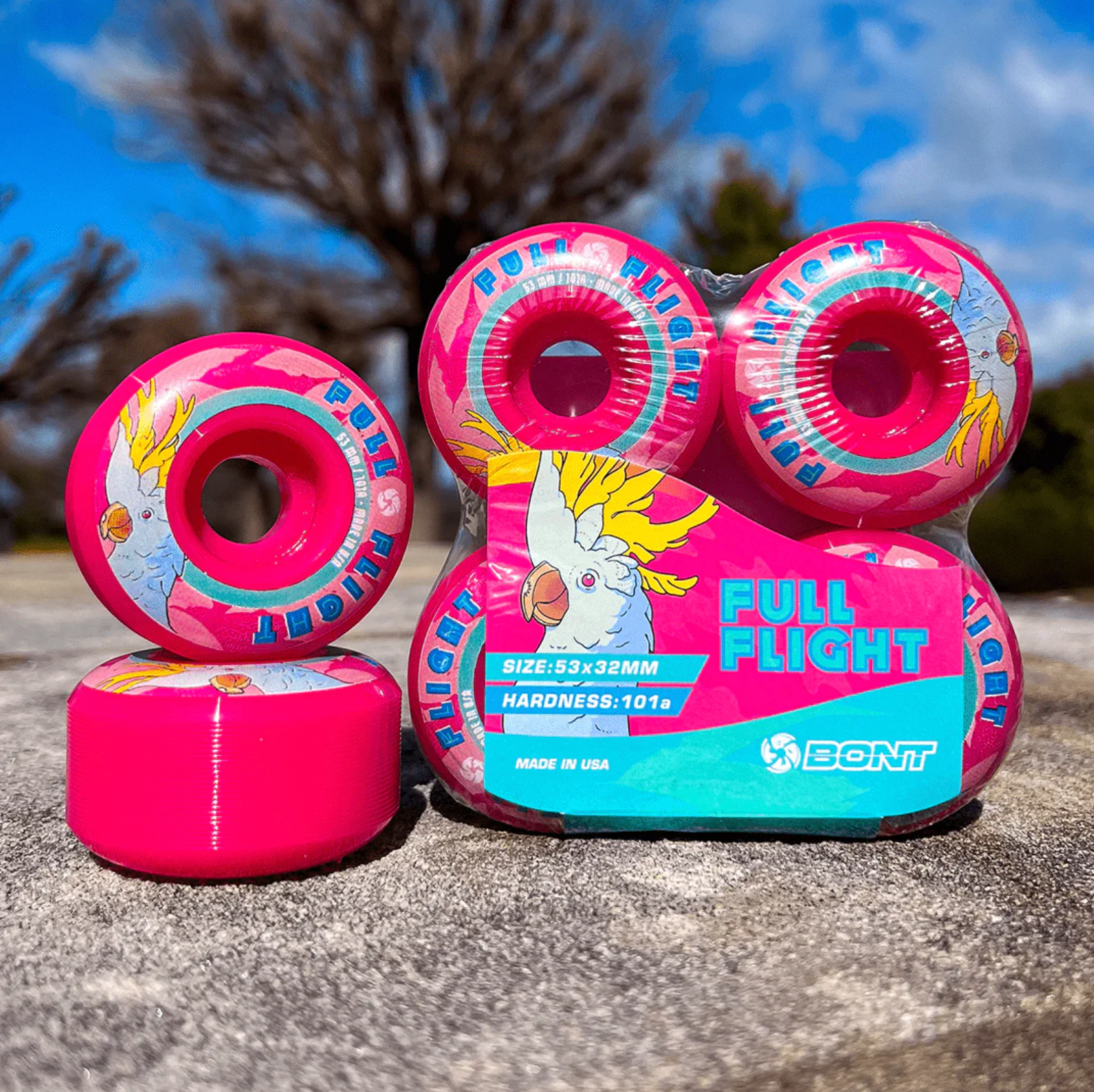 Bont Full Flight Wheels - 101a - Pigeon's Roller Skate Shop
