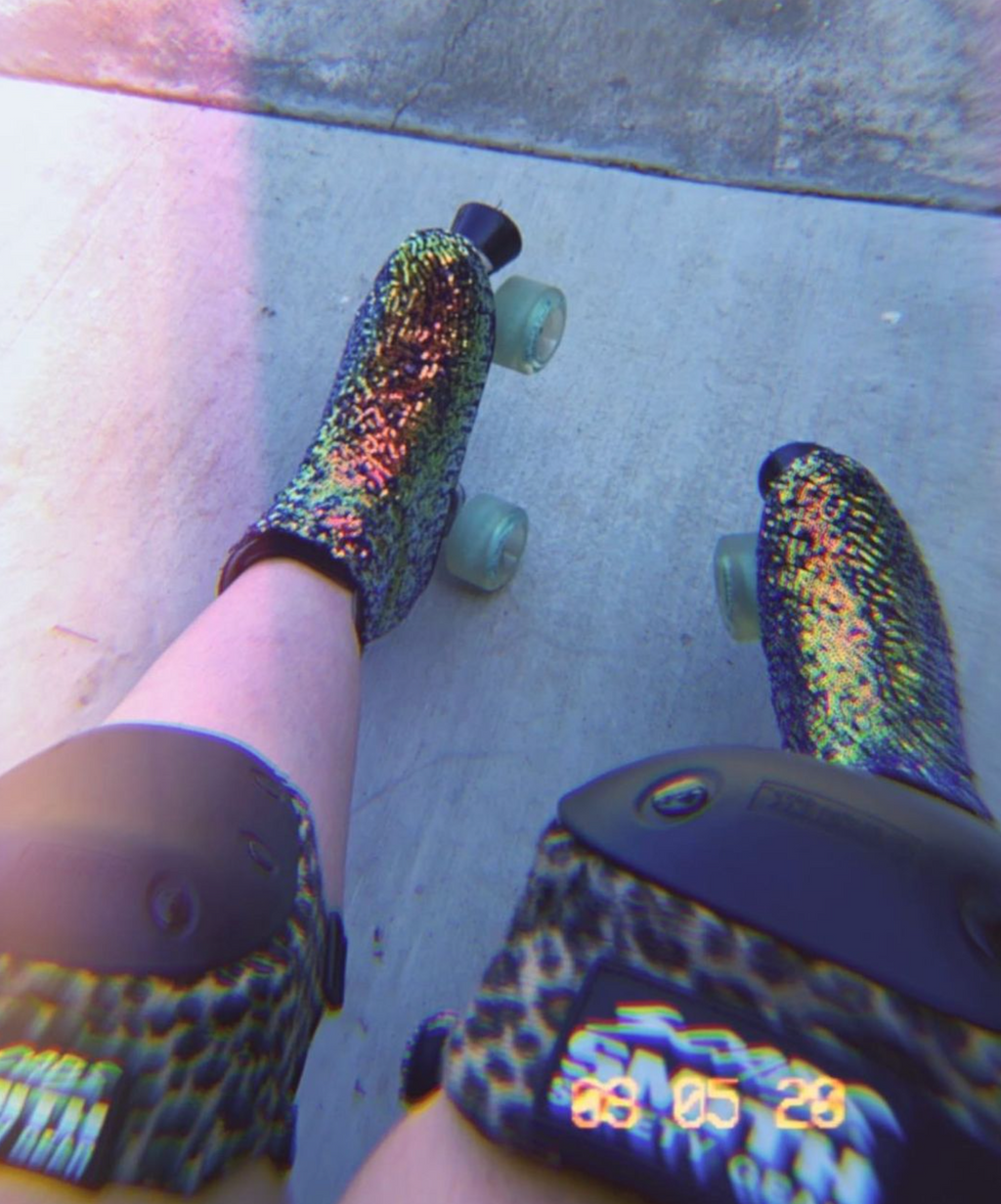 Roller Skate Boot Covers - MULTICOLOR SEQUINS - Pigeon's Roller Skate Shop
