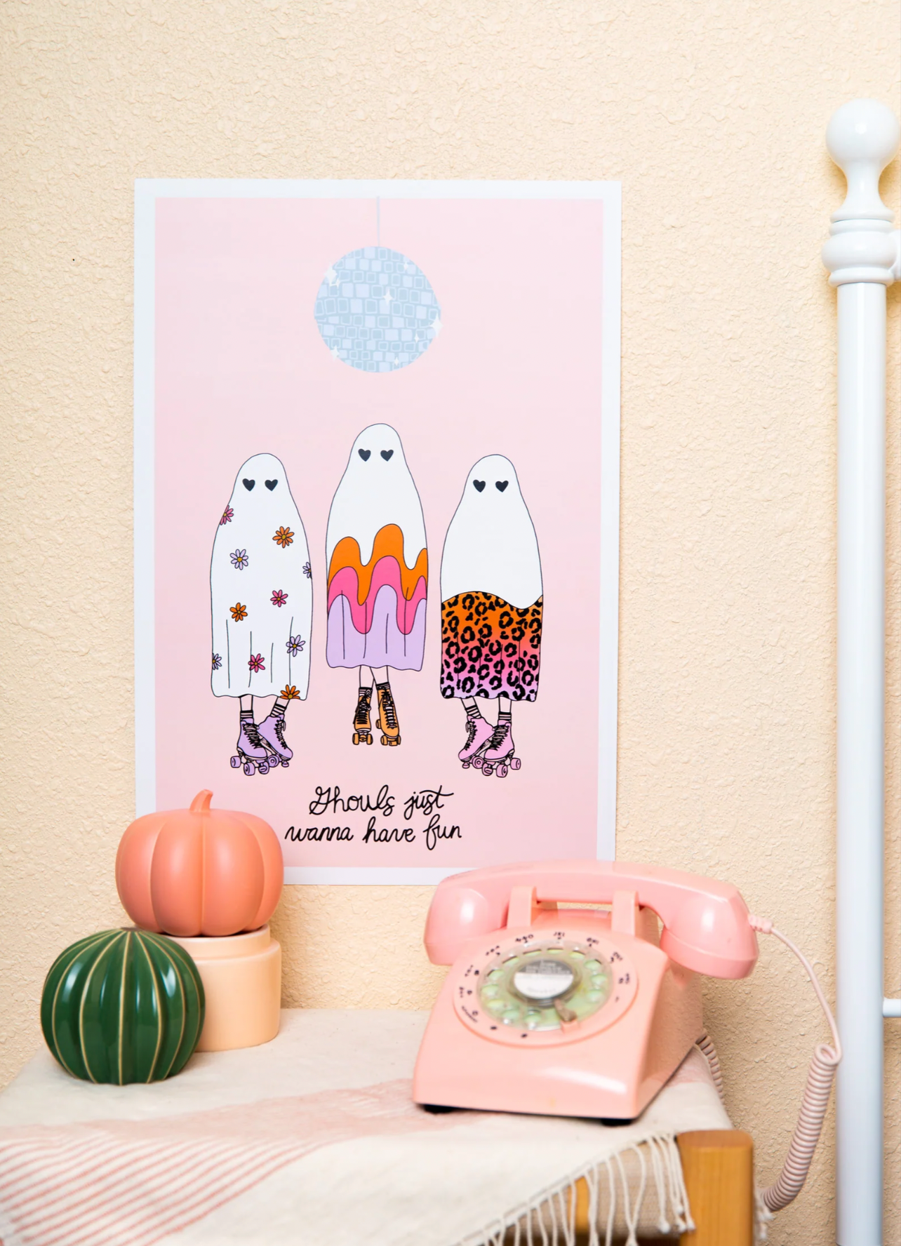 Skate Art - Ghouls Just Wanna Have Fun - Pigeon's Roller Skate Shop