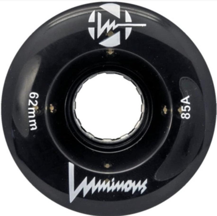 Luminous Solid Light Up Wheels 8-pack - Pigeon's Roller Skate Shop