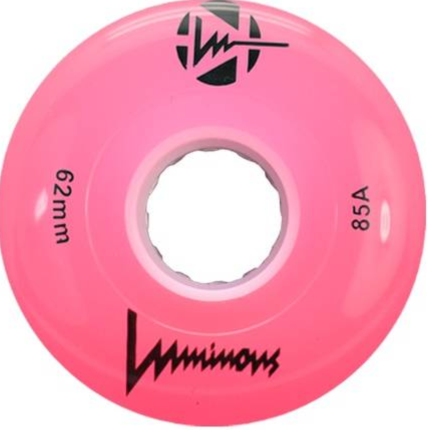 Luminous Solid Light Up Wheels 8-pack - Pigeon's Roller Skate Shop