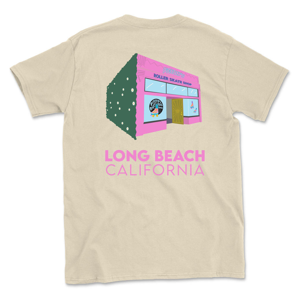 Long Beach Shop T-Shirt - Pigeon's Roller Skate Shop