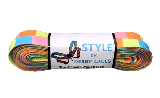 Derby Laces - SUMMER BEACH BLOCK 96" - Pigeon's Roller Skate Shop