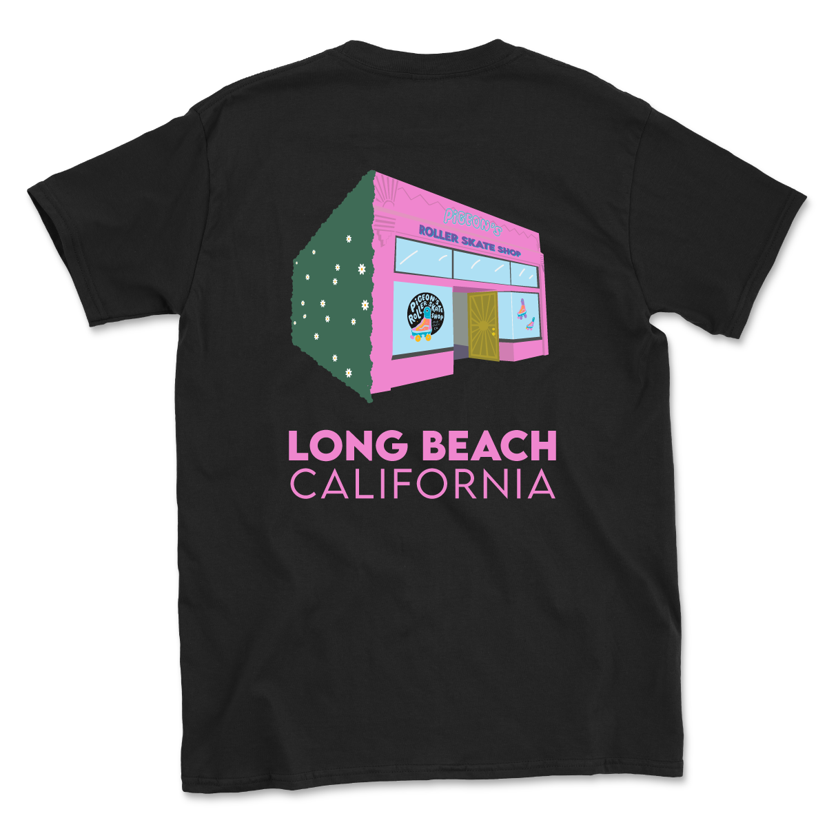 Long Beach Shop T-Shirt - Pigeon's Roller Skate Shop