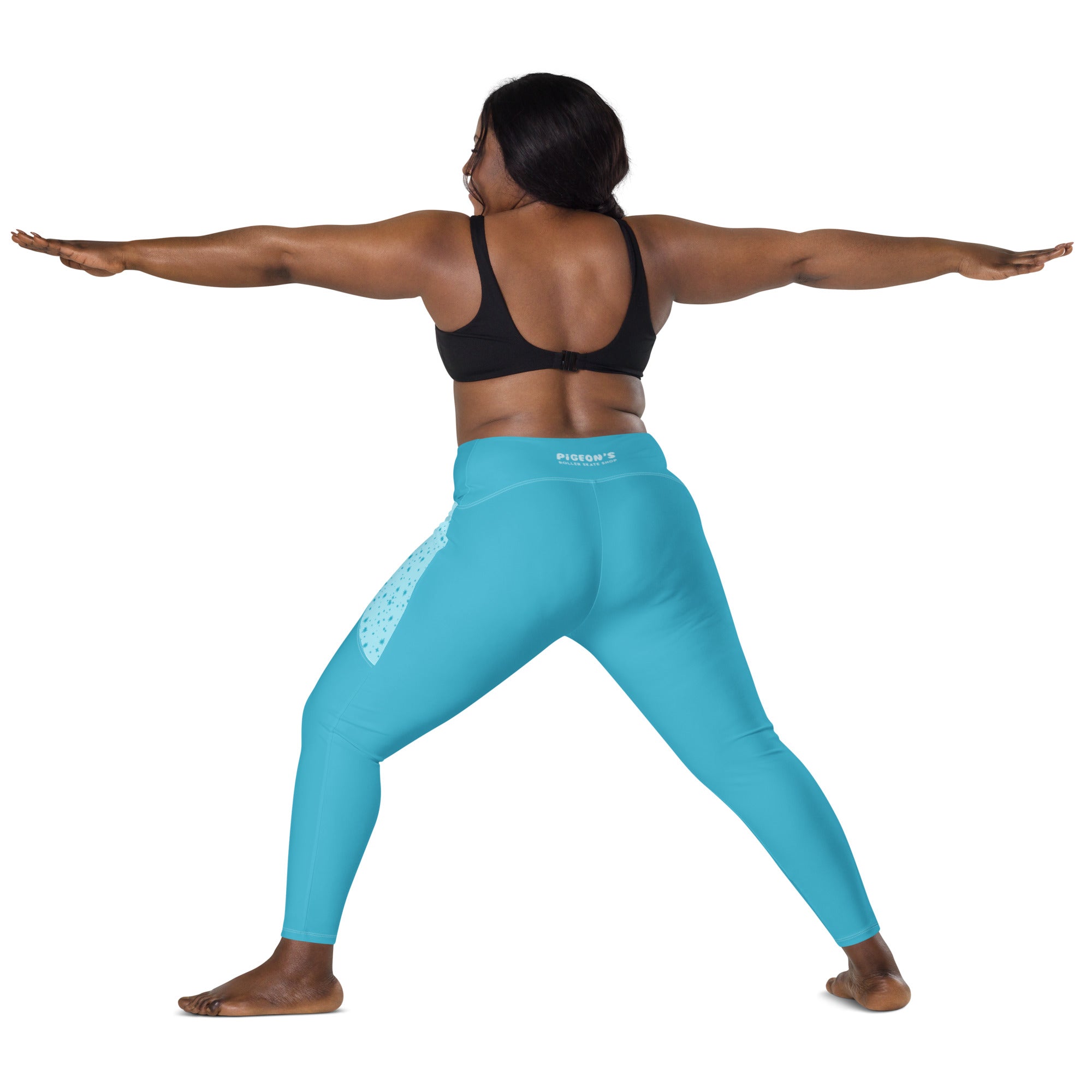 Pigeon's Skate Leggings with Pockets - LIGHT BLUE - Pigeon's Roller Skate Shop