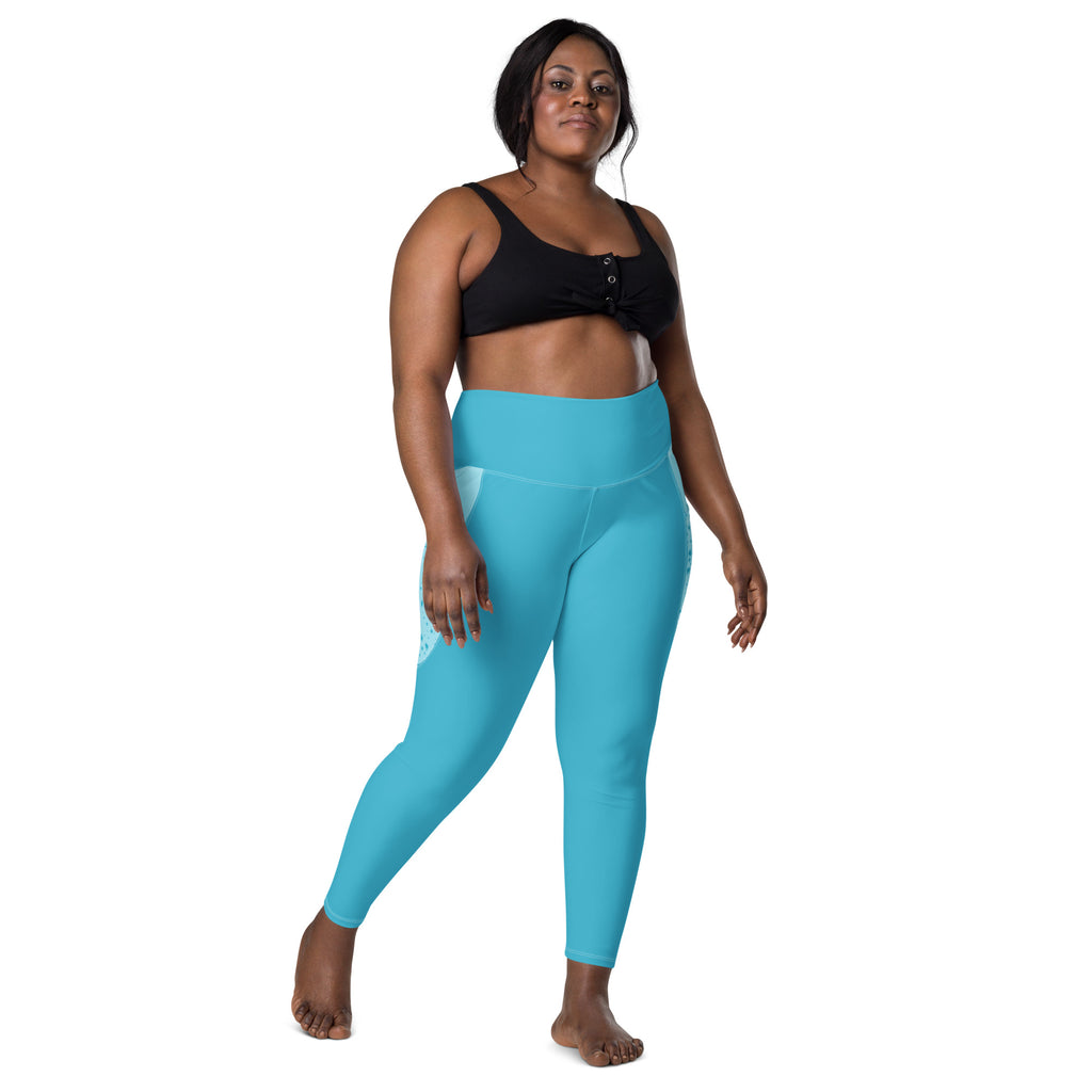 Pigeon's Skate Leggings with Pockets - LIGHT BLUE - Pigeon's Roller Skate Shop