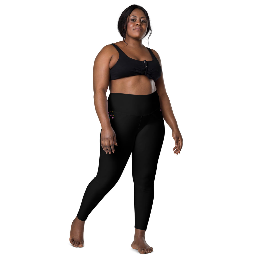 Pigeon's Skate Leggings with Pockets - BLACK - Pigeon's Roller Skate Shop