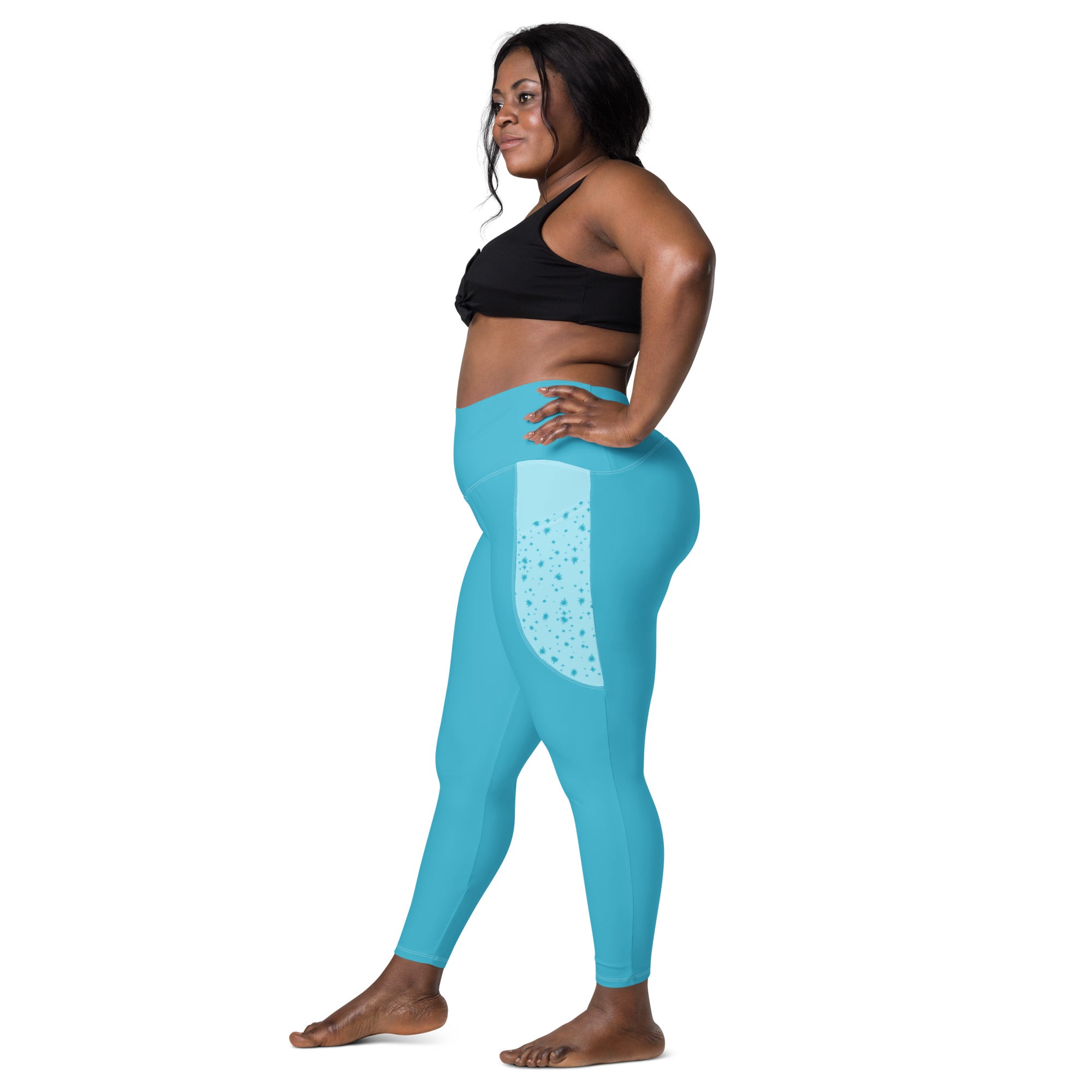 Pigeon's Skate Leggings with Pockets - LIGHT BLUE - Pigeon's Roller Skate Shop