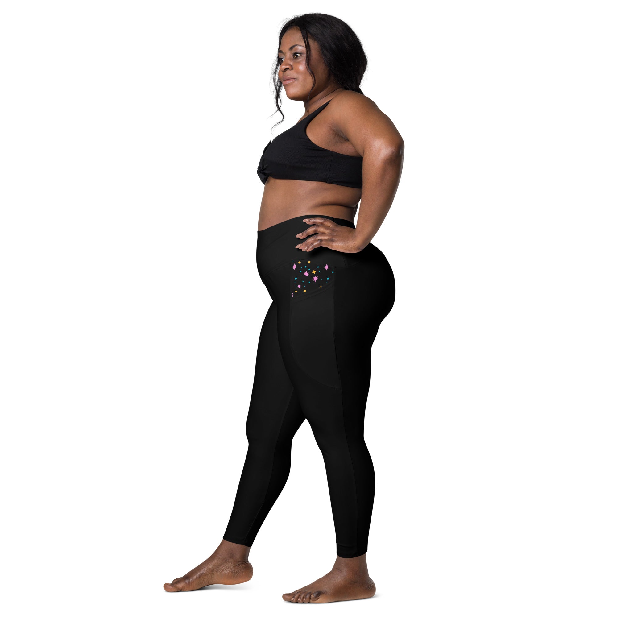 Pigeon's Skate Leggings with Pockets - BLACK - Pigeon's Roller Skate Shop