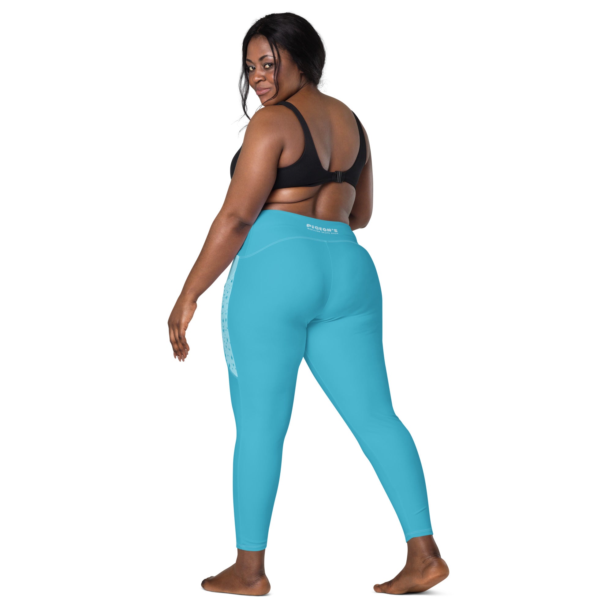 Pigeon's Skate Leggings with Pockets - LIGHT BLUE - Pigeon's Roller Skate Shop