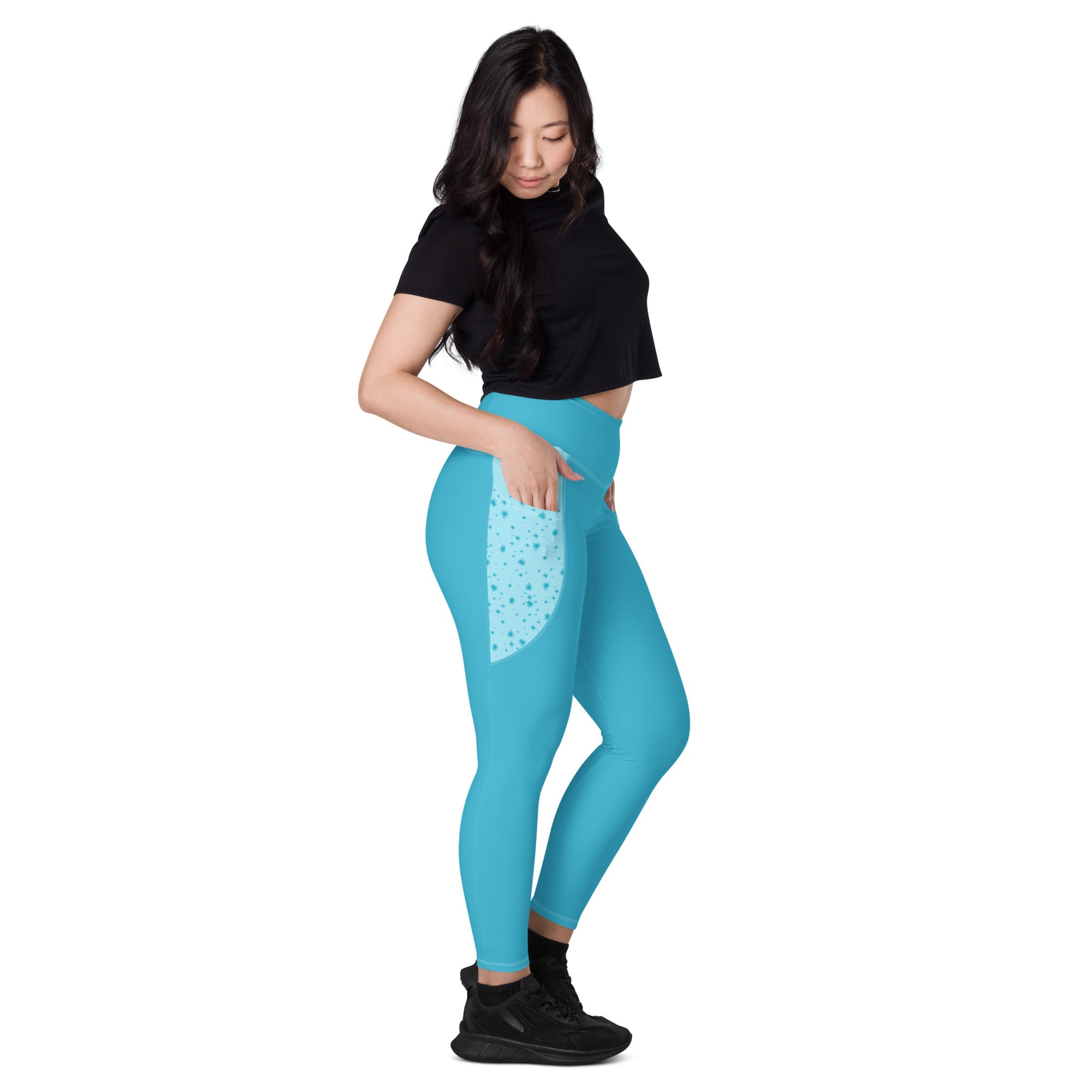 Pigeon's Skate Leggings with Pockets - LIGHT BLUE - Pigeon's Roller Skate Shop