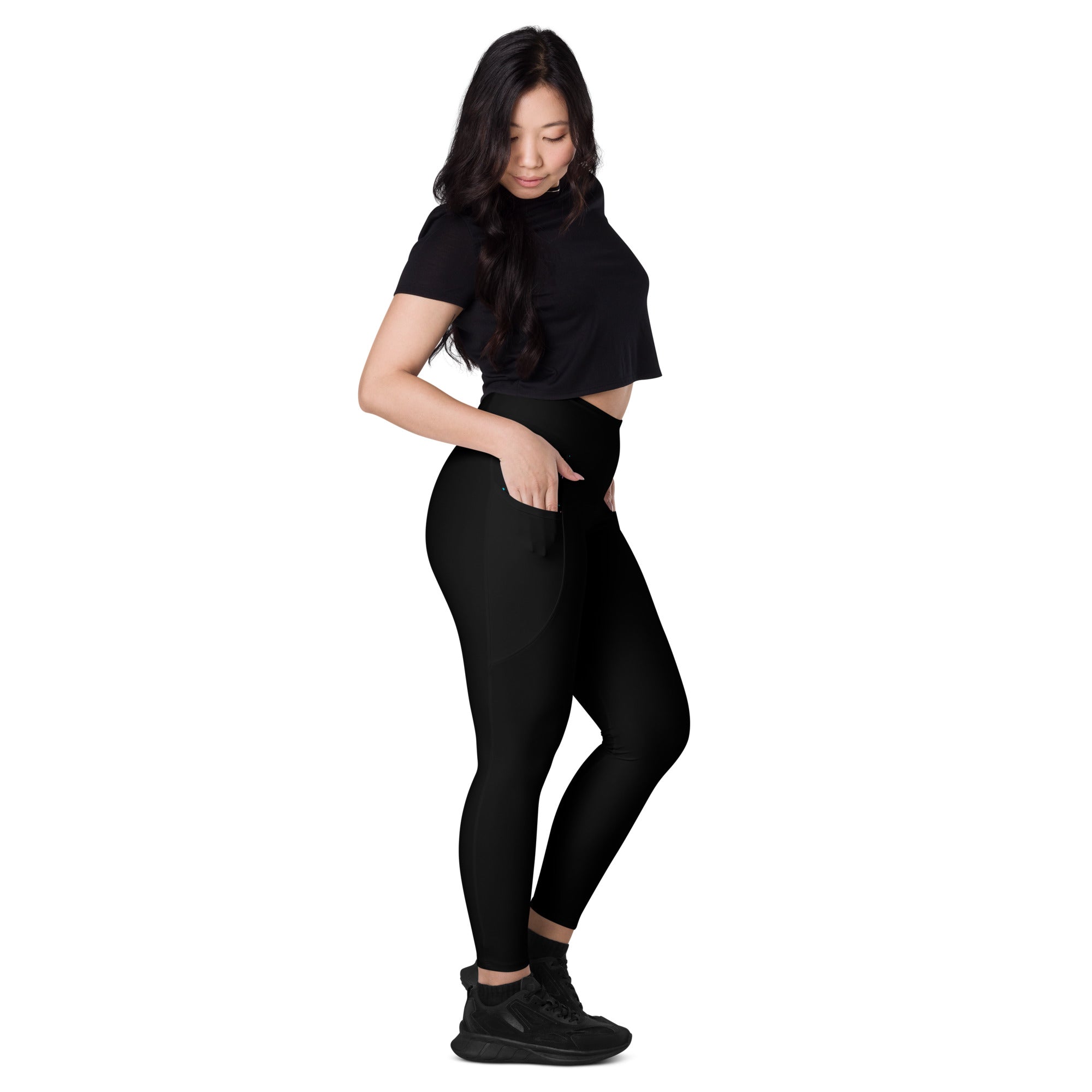 Pigeon's Skate Leggings with Pockets - BLACK - Pigeon's Roller Skate Shop