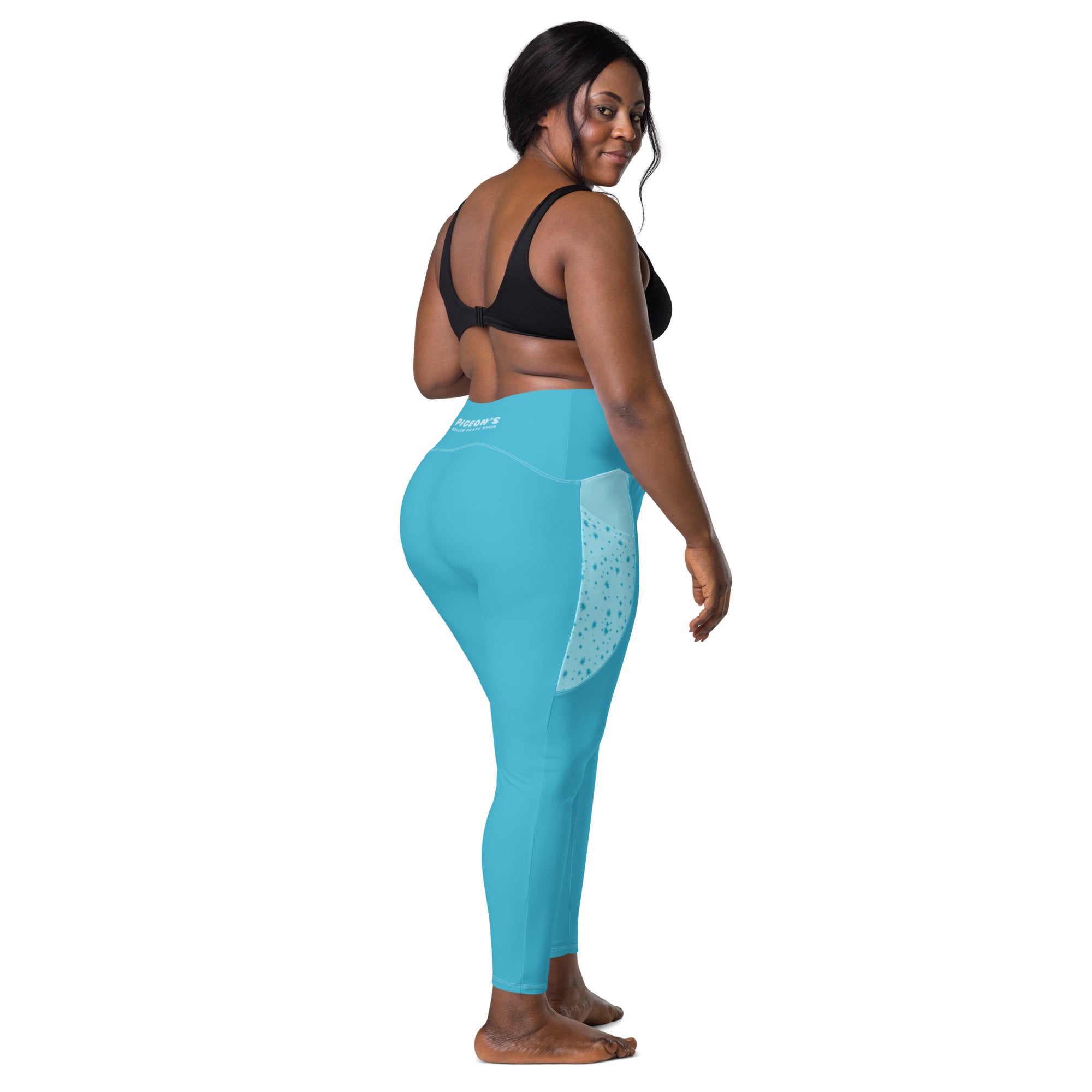 Pigeon's Skate Leggings with Pockets - LIGHT BLUE - Pigeon's Roller Skate Shop