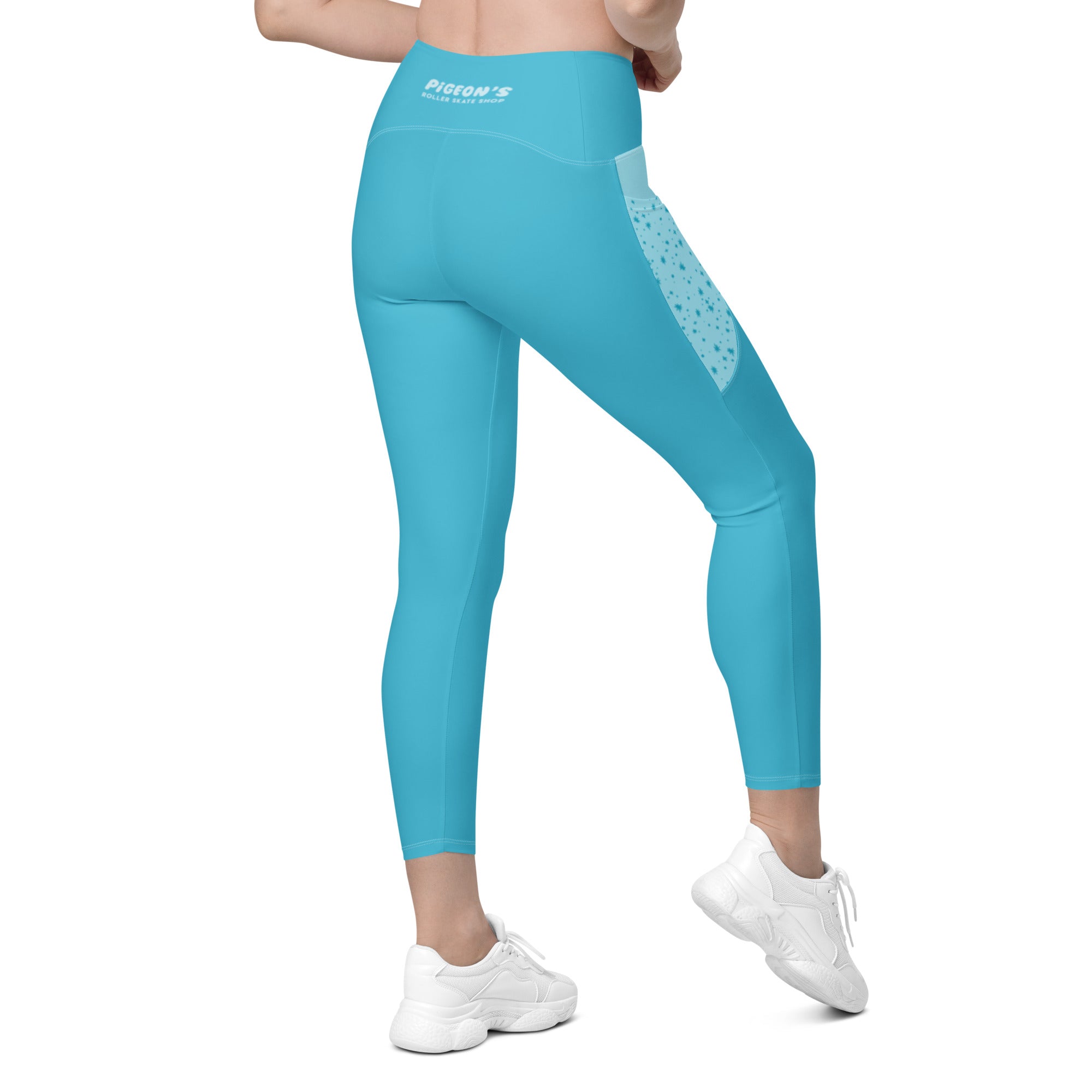 Pigeon's Skate Leggings with Pockets - LIGHT BLUE - Pigeon's Roller Skate Shop