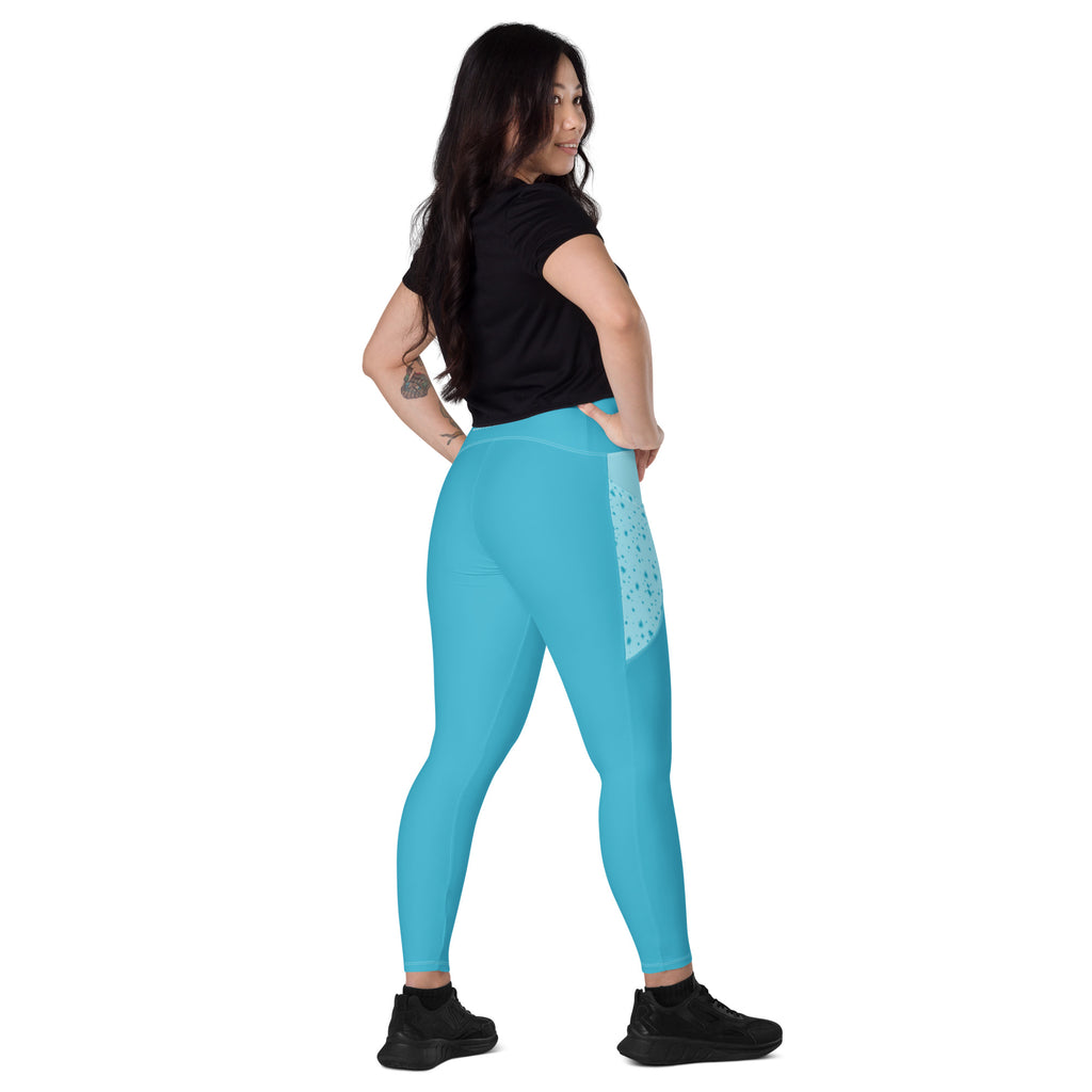 Pigeon's Skate Leggings with Pockets - LIGHT BLUE - Pigeon's Roller Skate Shop