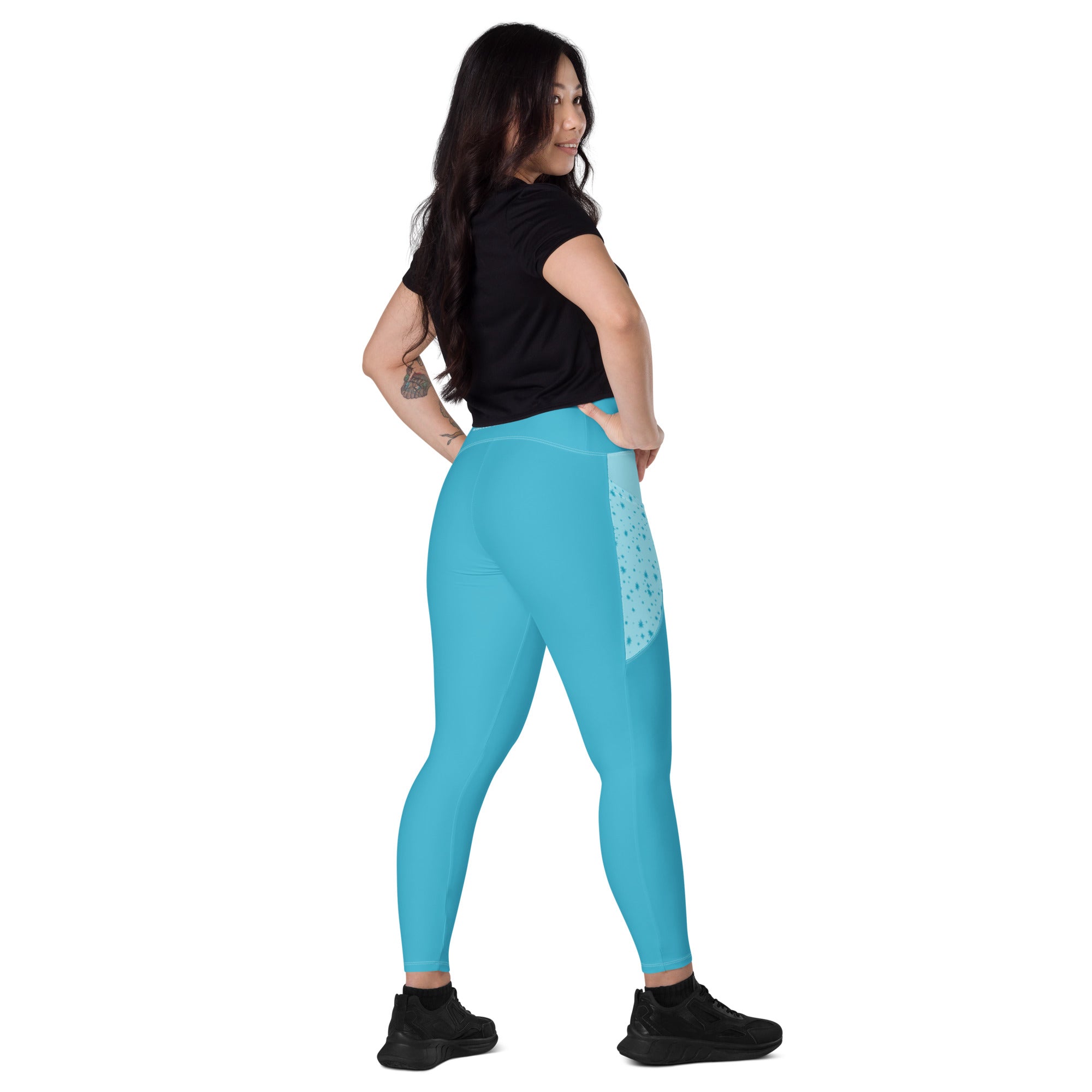 Pigeon's Skate Leggings with Pockets - LIGHT BLUE - Pigeon's Roller Skate Shop