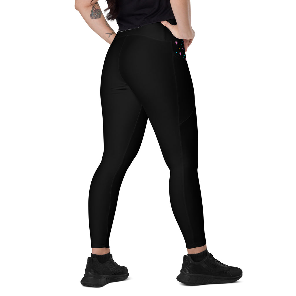 Pigeon's Skate Leggings with Pockets - BLACK - Pigeon's Roller Skate Shop