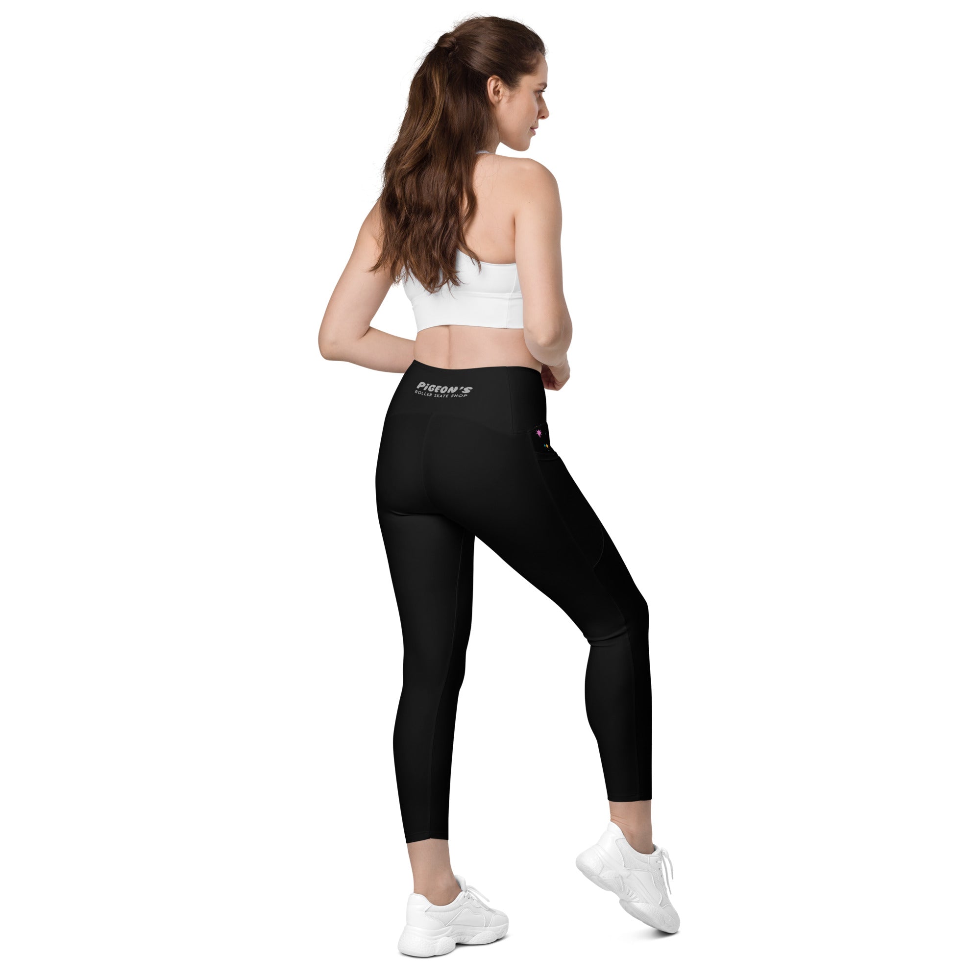 Pigeon's Skate Leggings with Pockets - BLACK - Pigeon's Roller Skate Shop