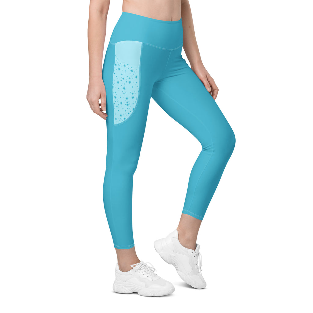 Pigeon's Skate Leggings with Pockets - LIGHT BLUE - Pigeon's Roller Skate Shop