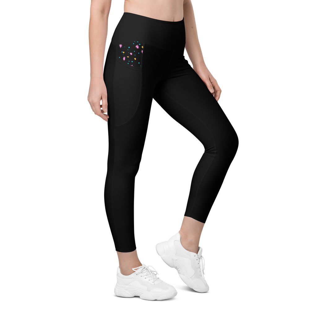 Pigeon's Skate Leggings with Pockets - BLACK - Pigeon's Roller Skate Shop