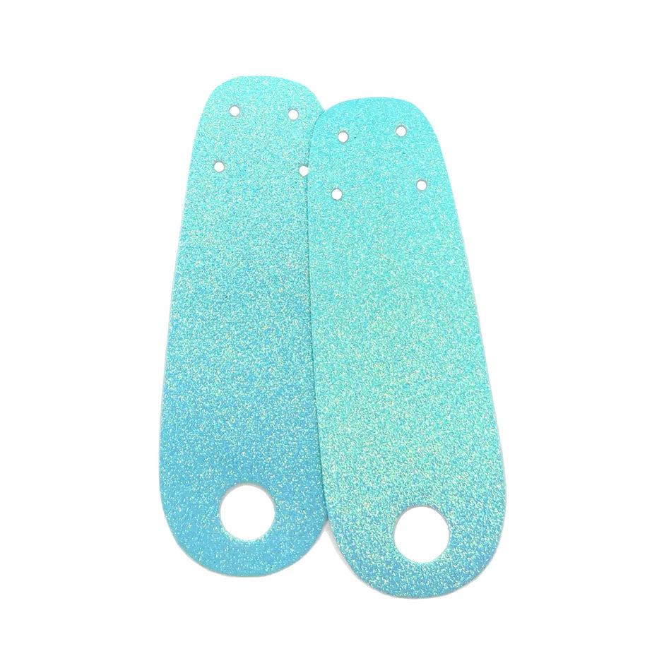 Toe Straps - AQUA GLITTER - Pigeon's Roller Skate Shop