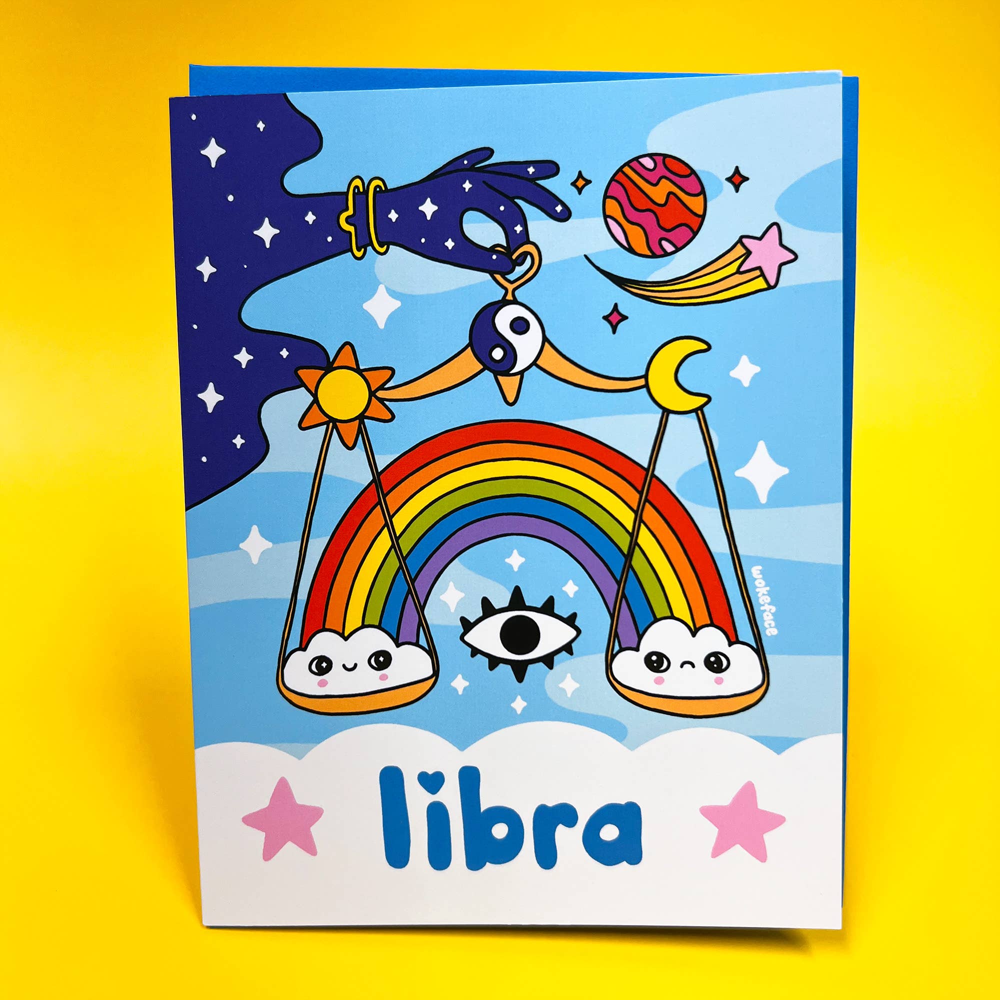 Greeting Card - Zodiac: Libra - Pigeon's Roller Skate Shop