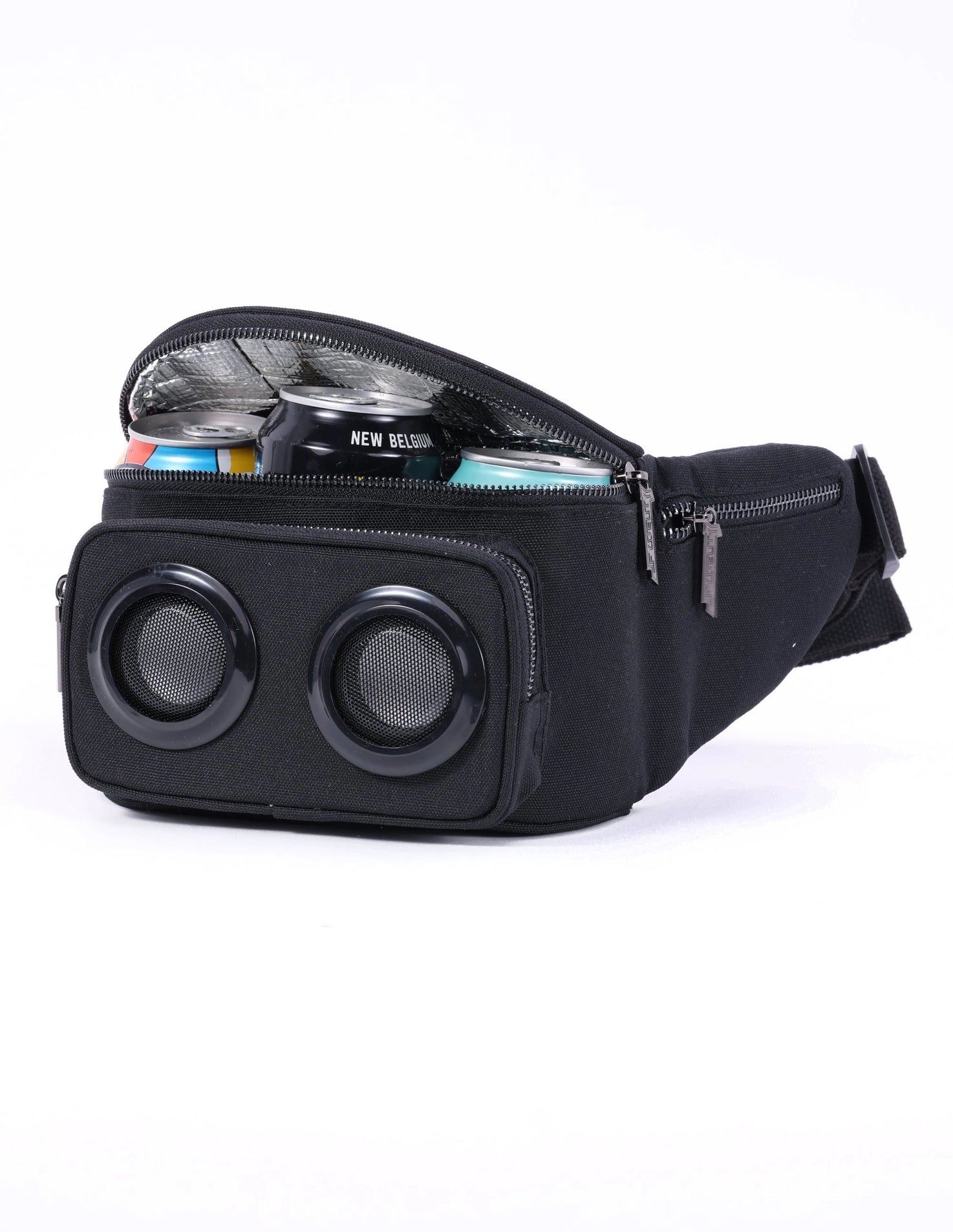 Beach Cooler Black | Crossbody Bluetooth Speaker Fanny Pack