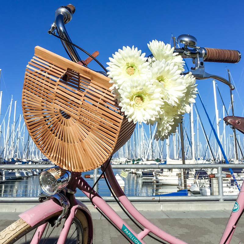 BIKE PRETTY®️ Half Circle Bamboo Bike Bag - Pigeon's Roller Skate Shop