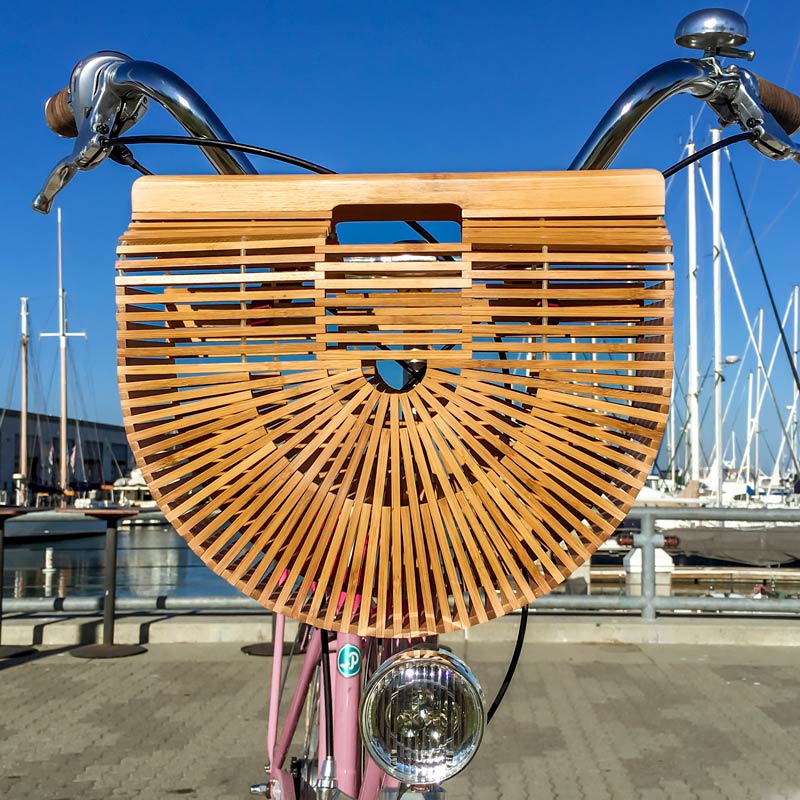BIKE PRETTY®️ Half Circle Bamboo Bike Bag - Pigeon's Roller Skate Shop