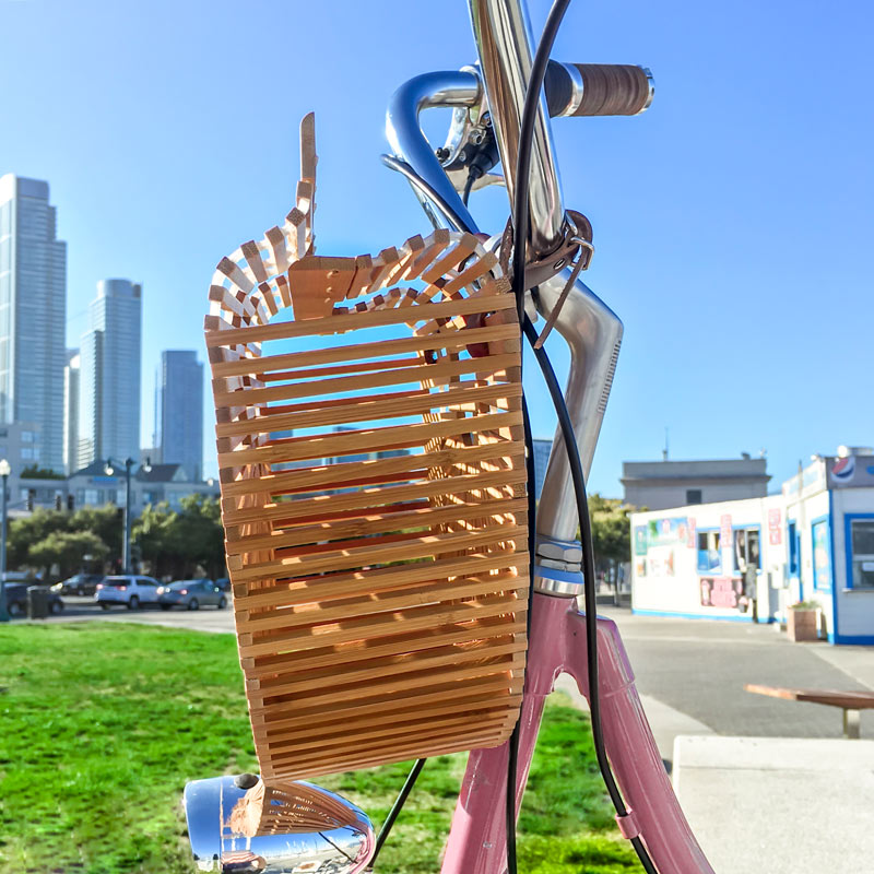 BIKE PRETTY®️ Half Circle Bamboo Bike Bag - Pigeon's Roller Skate Shop