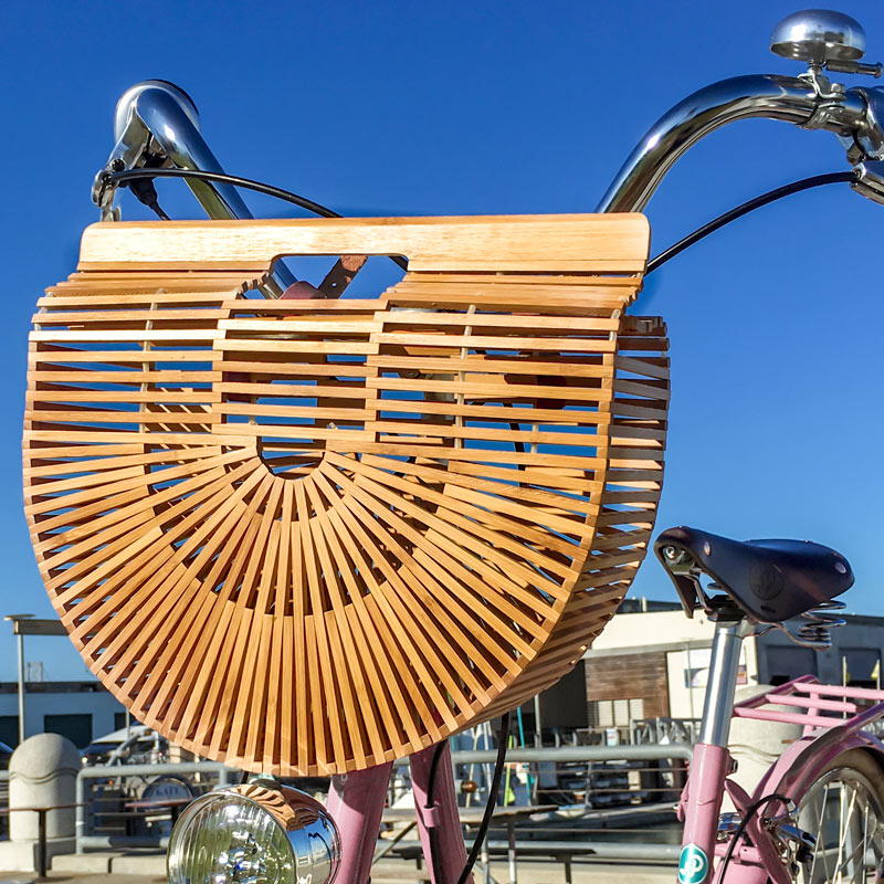 BIKE PRETTY®️ Half Circle Bamboo Bike Bag - Pigeon's Roller Skate Shop
