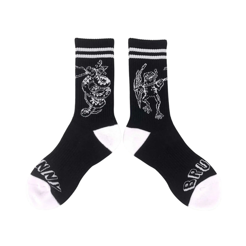 BRUNNY Gero Gero Padded Skate Socks - BLACK - Pigeon's Roller Skate Shop