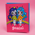 Greeting Card - Zodiac: Gemini - Pigeon's Roller Skate Shop