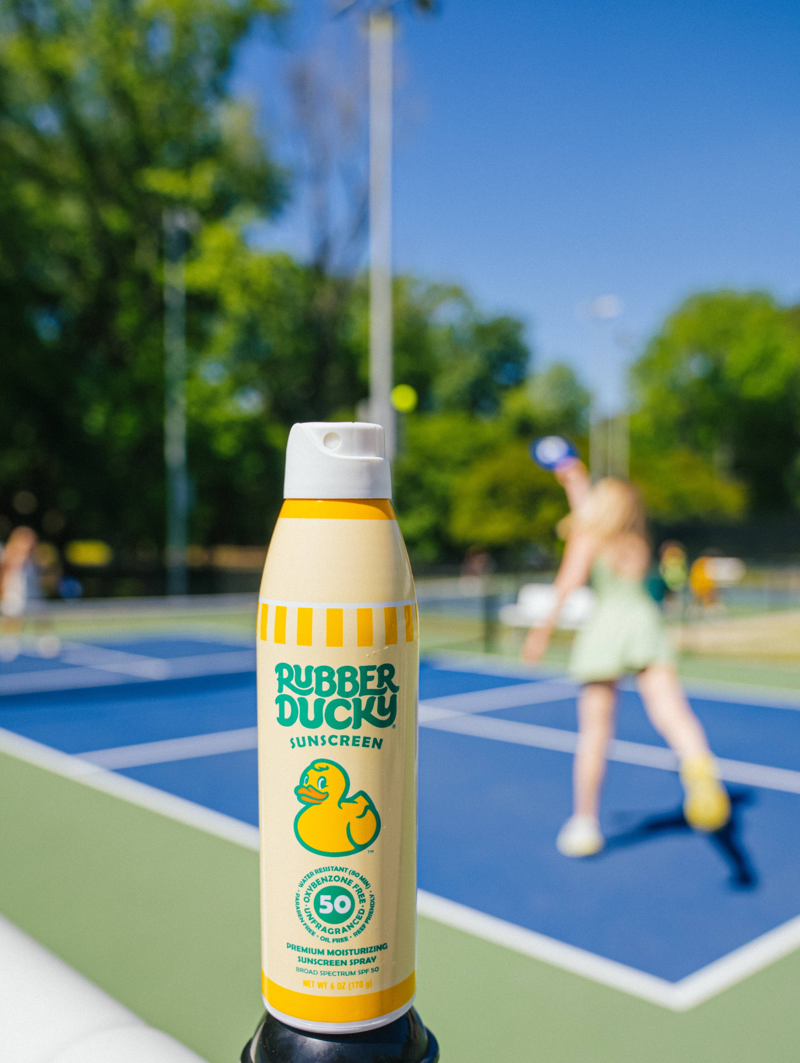 Rubber Ducky SPF 50 Sunscreen Spray - 6 oz Clear - Pigeon's Roller Skate Shop