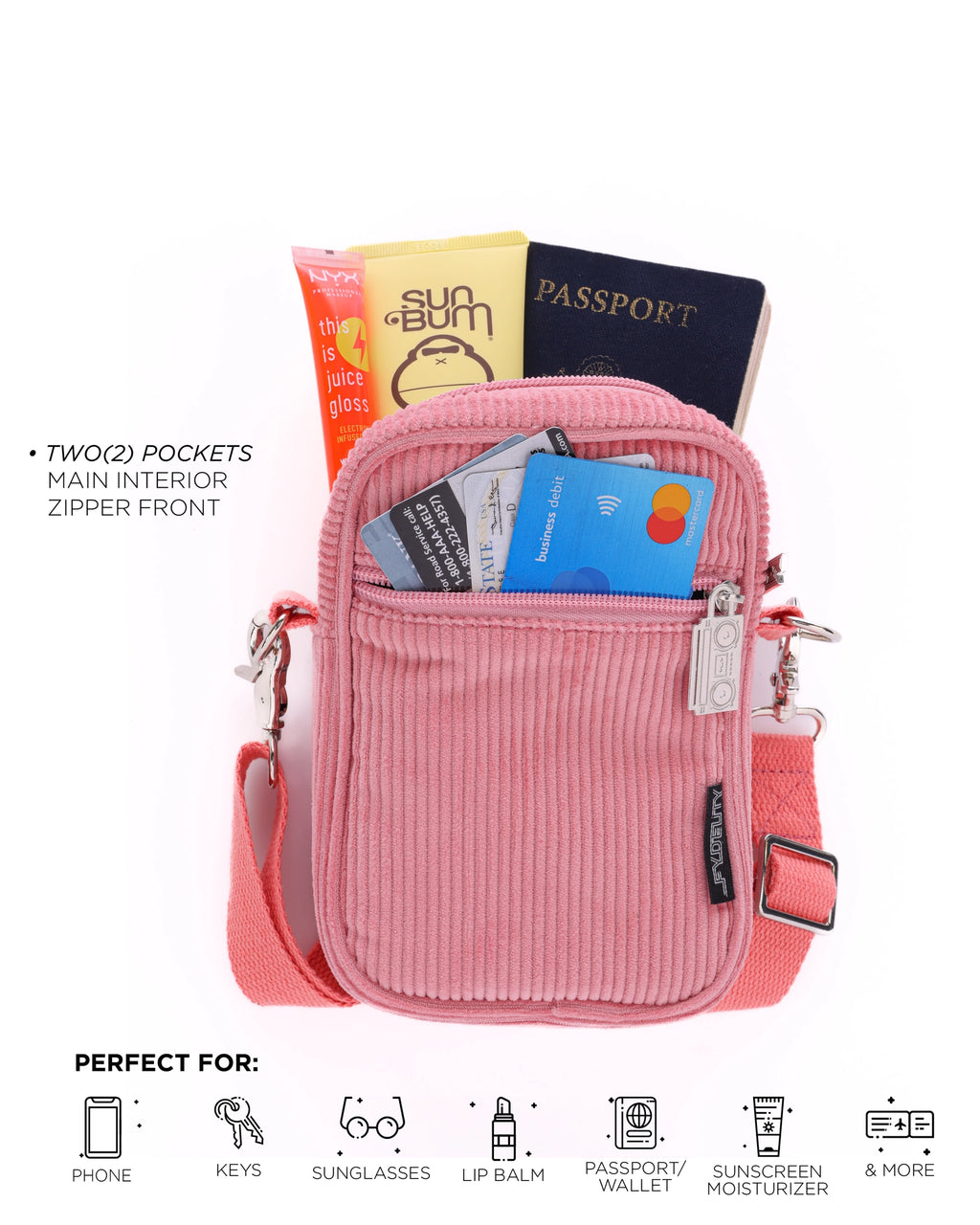 Fydelity- Small Crossbody Shoulder Bag - Pigeon's Roller Skate Shop